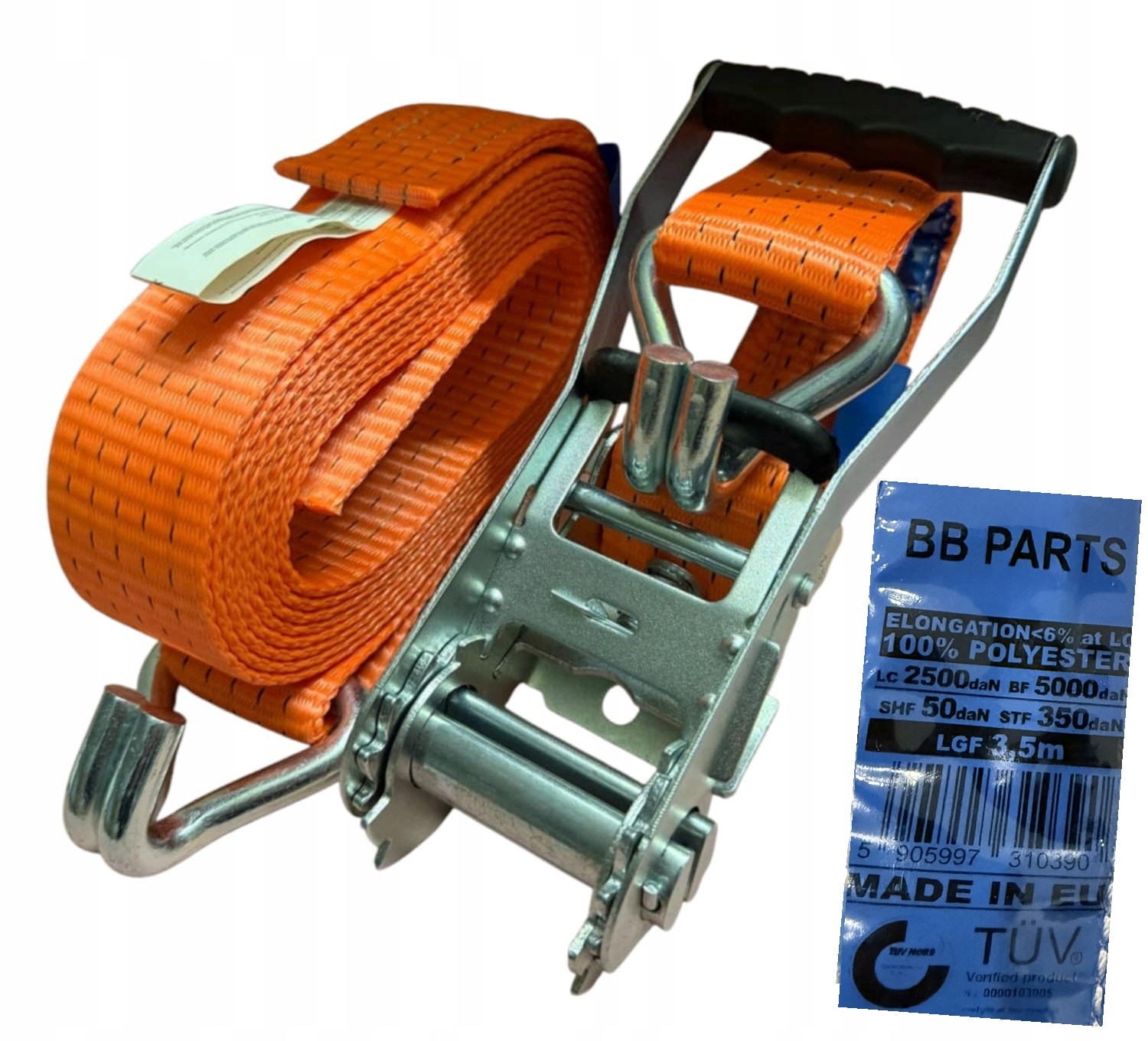 Pas Transportowy 4m 50mm 5t pasy transportowe komplet napinacz Atest Tuv