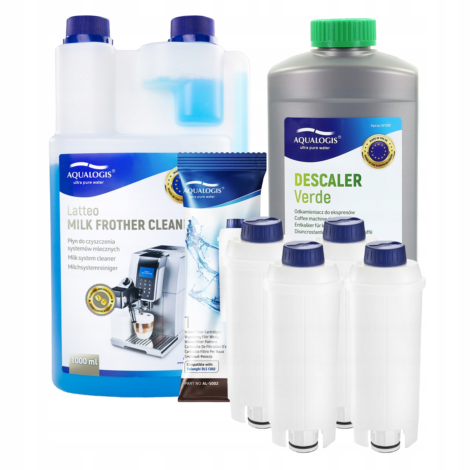 Sada Delonghi Aqualogis A750L-S002 4ks, Latteo 1000 ml, Verde