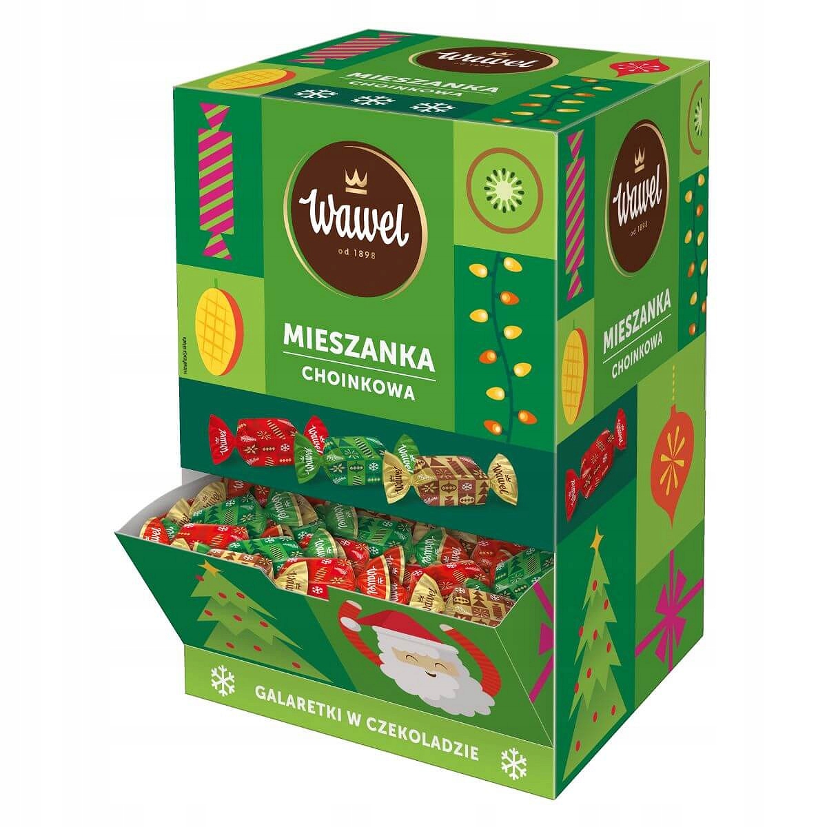 Levně Vánoční směs 2,5 g Wawel Bonbóny Vánoční 3 příchutě Banán Kiwi Mango