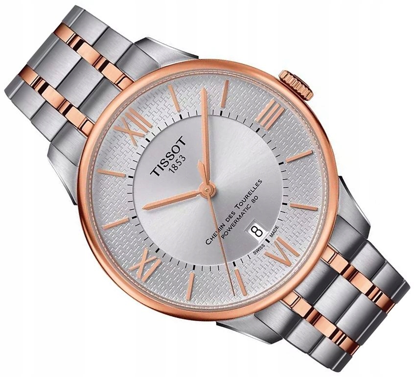 Klasické Hodinky Tissot Chemin Des Tourelles Powermatic 80 Bicolor Ø42 mm
