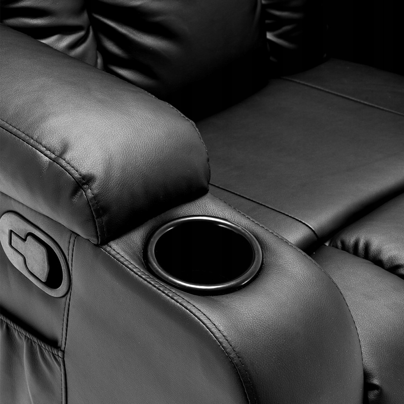 FOTEL WYPOCZYNKOWY MASAŻ + GRZANIE CZARNY Kolor obicia czarny