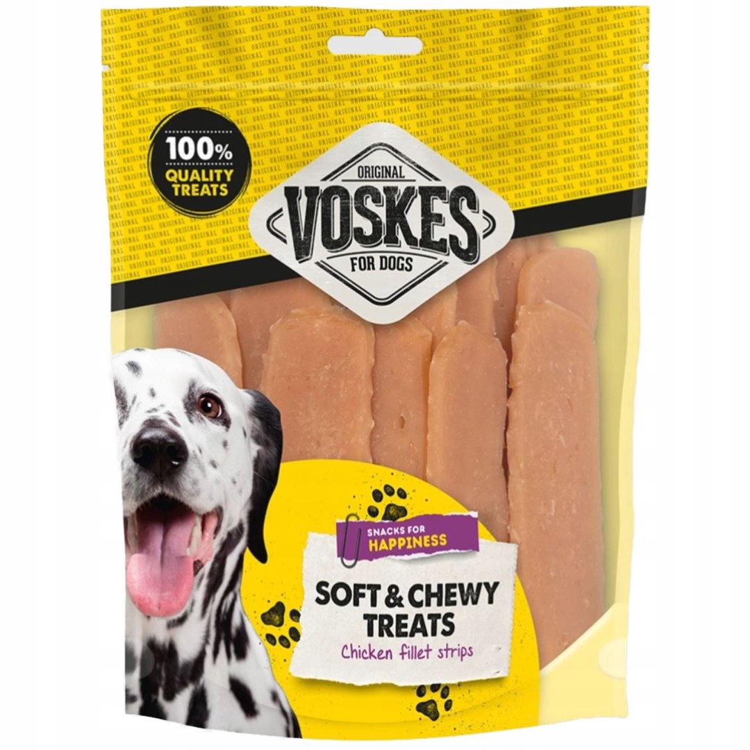 Levně Voskes Chicken Fillet strips 400 g pamlsek pro psy