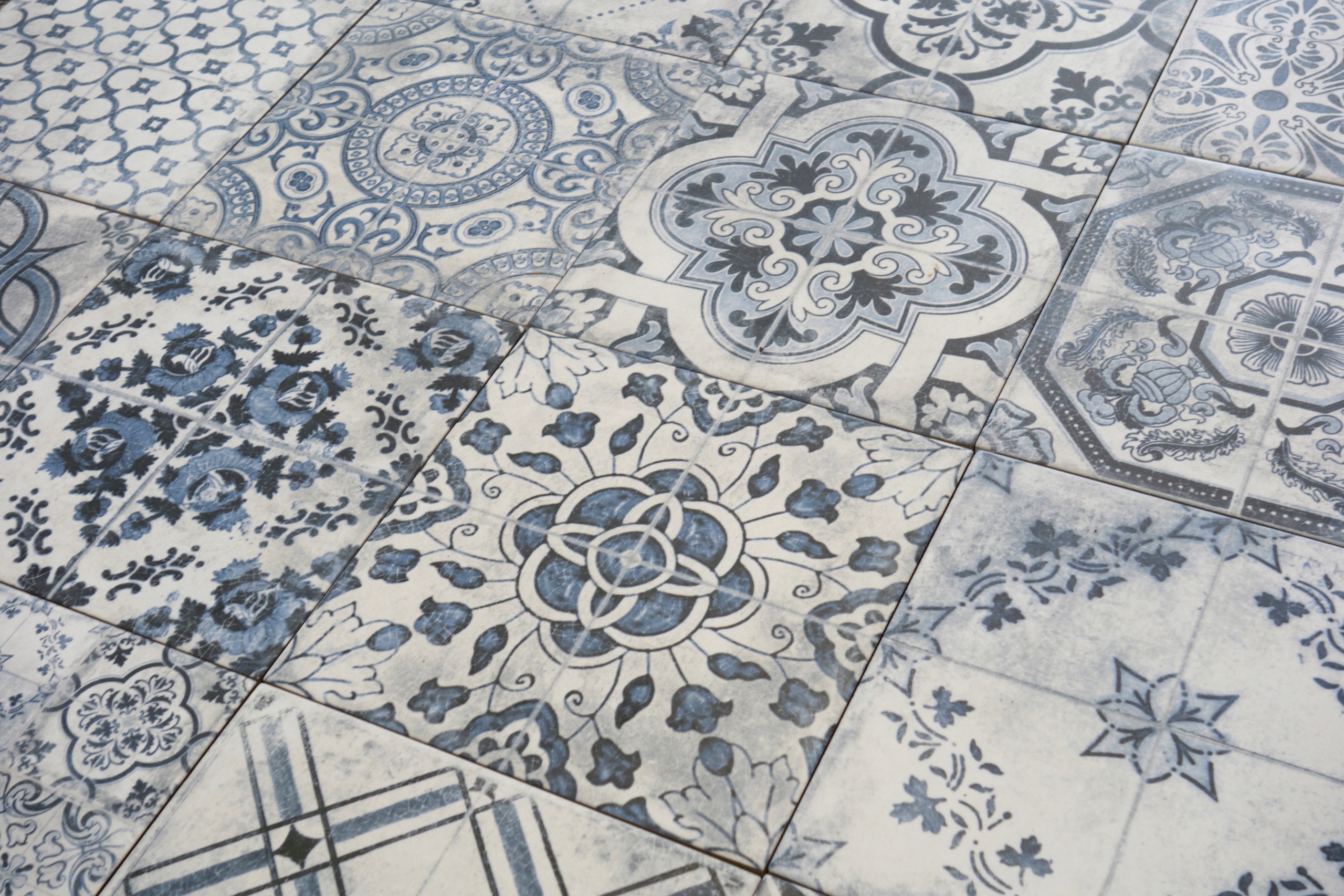 PŁYTKI PODŁOGOWE MAROKAŃSKIE PATCHWORK 20X20 MATOWE DEKOR BLUE NIEBIESKIE Kod producenta 900235