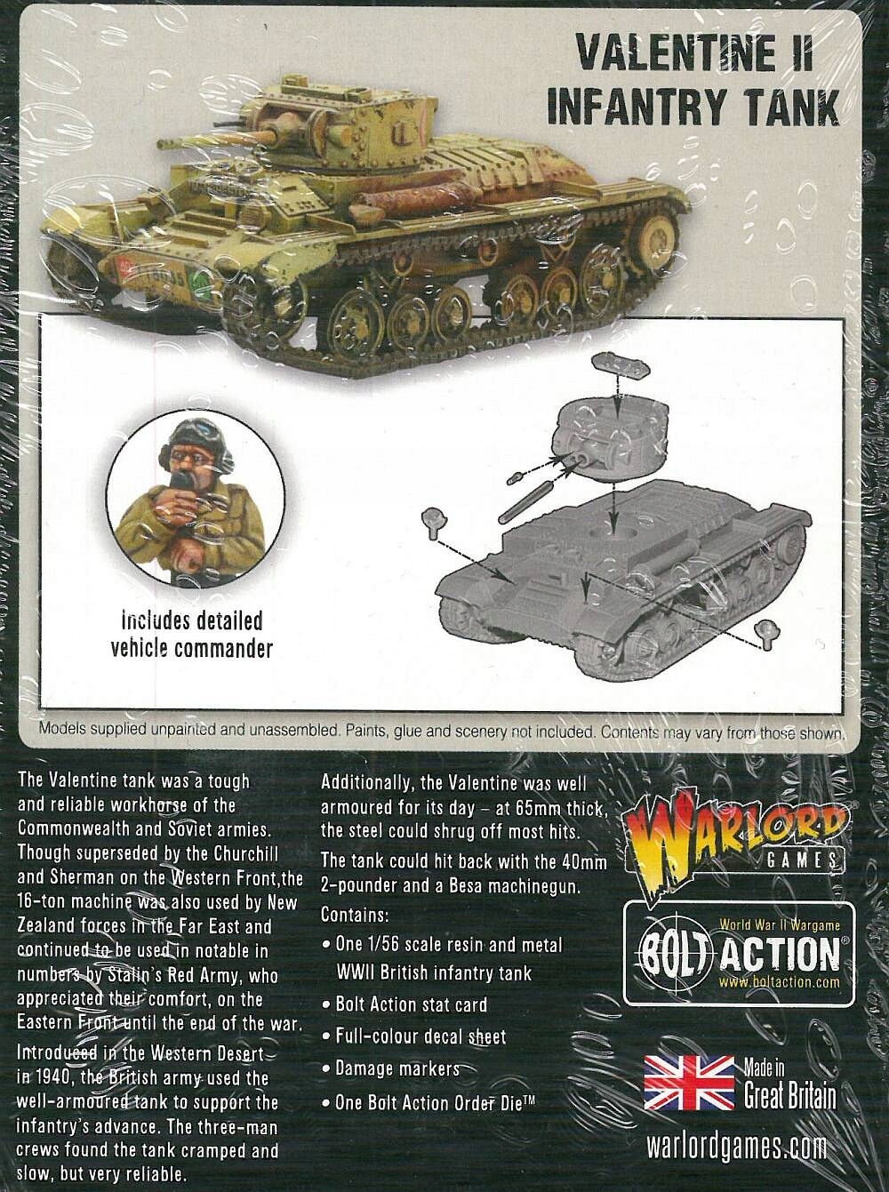 Bolt Action British Valentine II Infantry Tank System Bolt Action