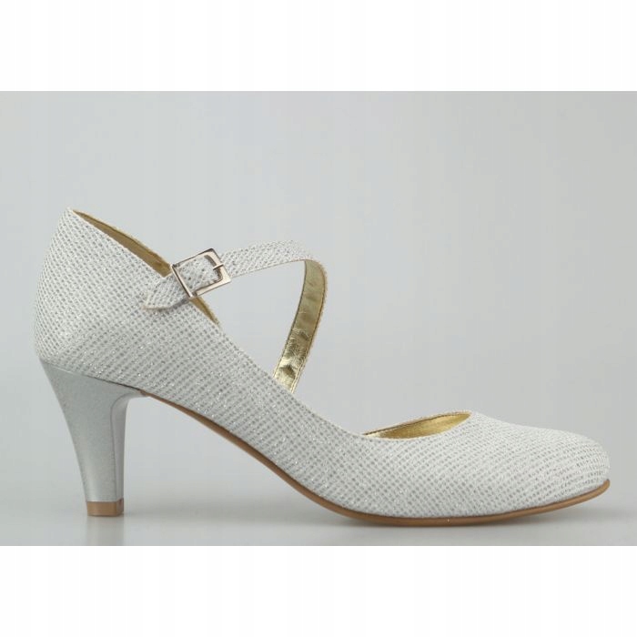 Stříbrné Lodičky Na Svatbu, Třpytící Se Výřez 36