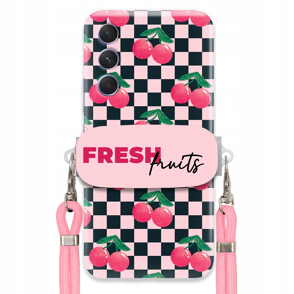 Puzdro pre Samsung M54 5G Crossbody vodítko držiak šachovnice Fresh Fruits