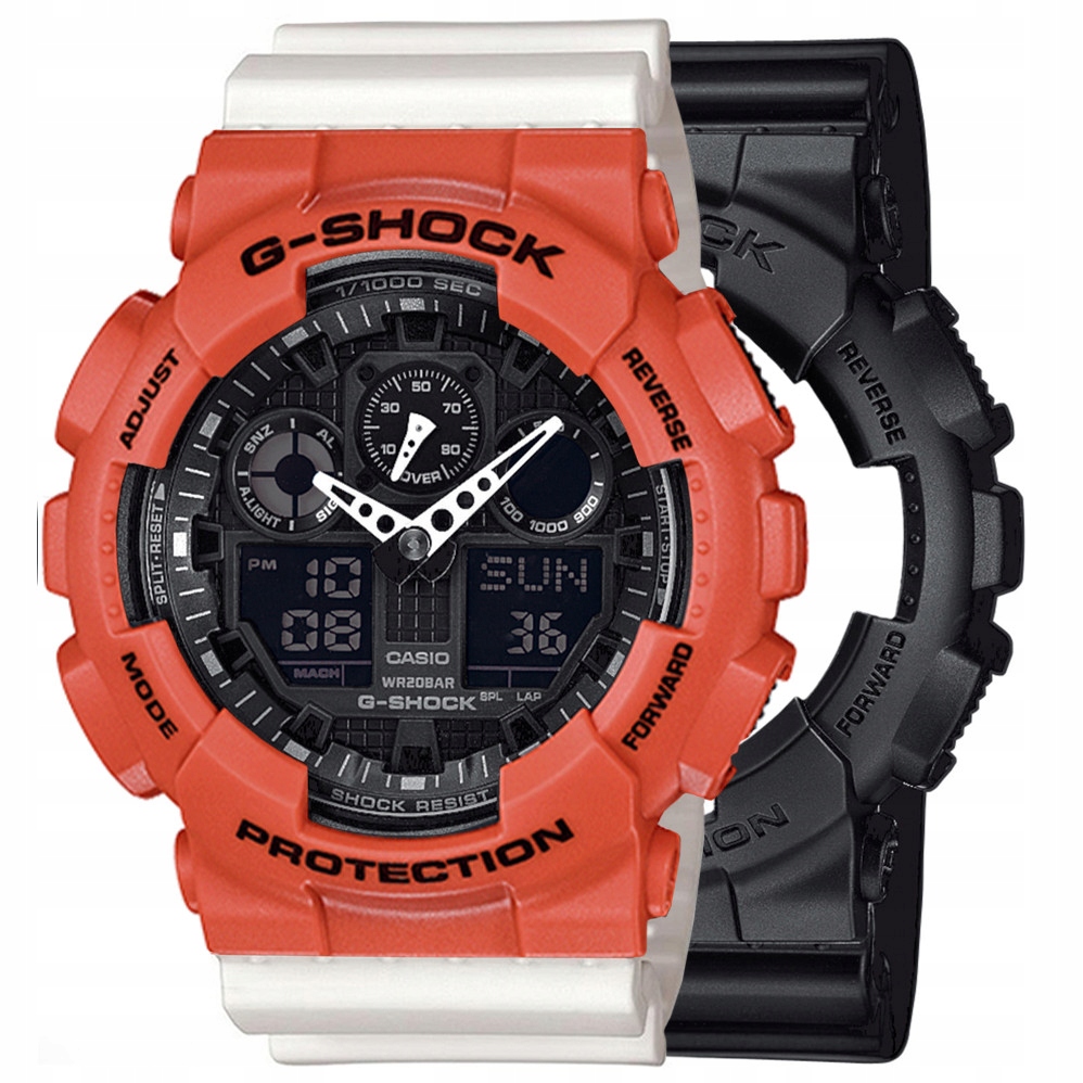 Sada G-shock GA-100-1A1ER Oranžová Bílá