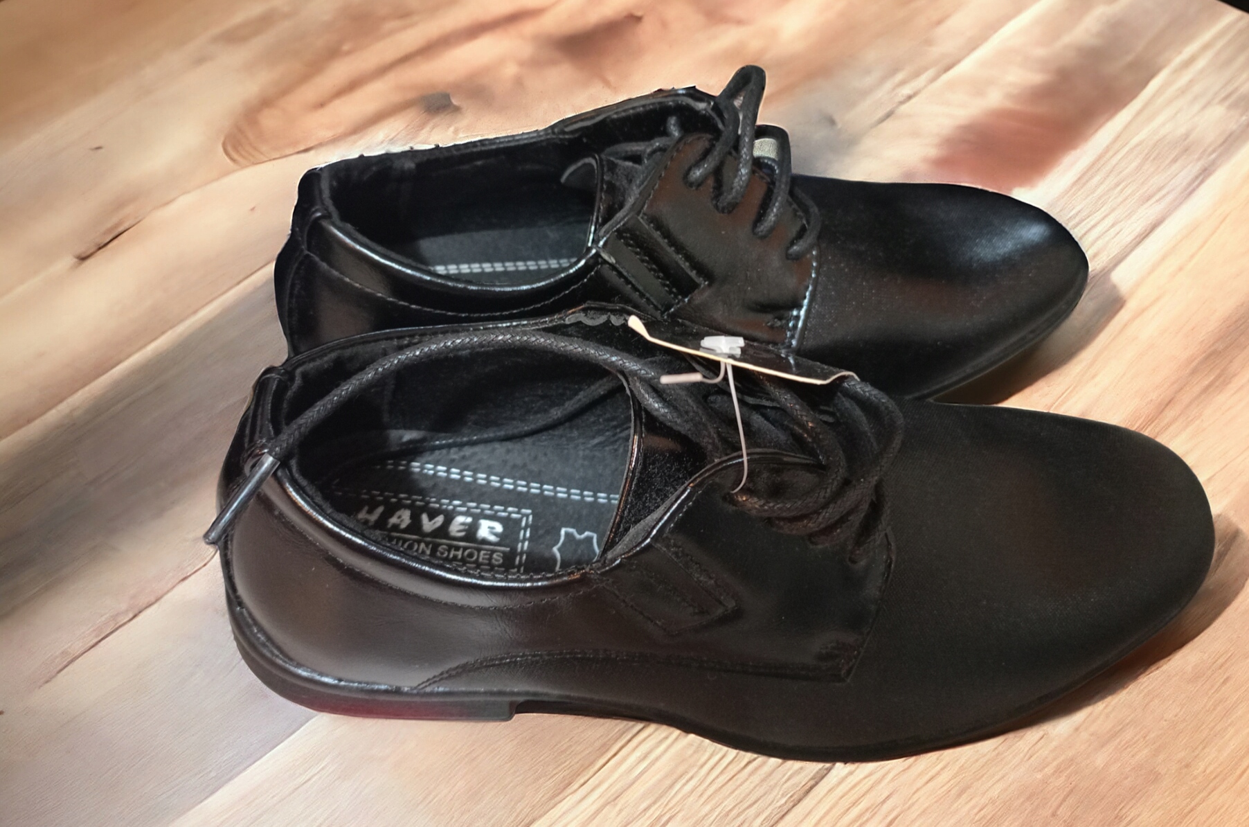 Buty komunijne eleganckie czarne wiązane r. 41 Płeć Chłopcy