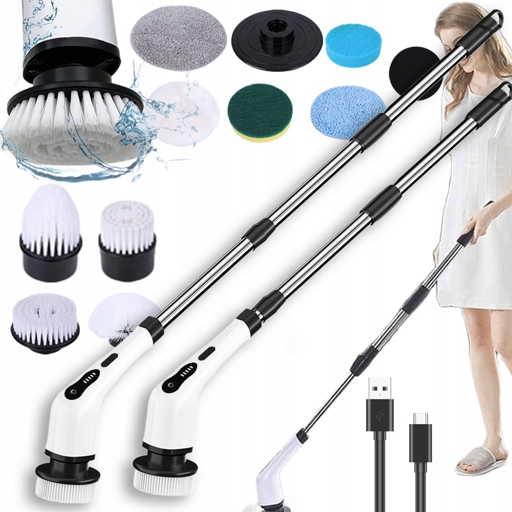 Levně 9V1 Elektrický Rotační Kartáč, Bezdrátový Mop Pro Čištění A Mytí