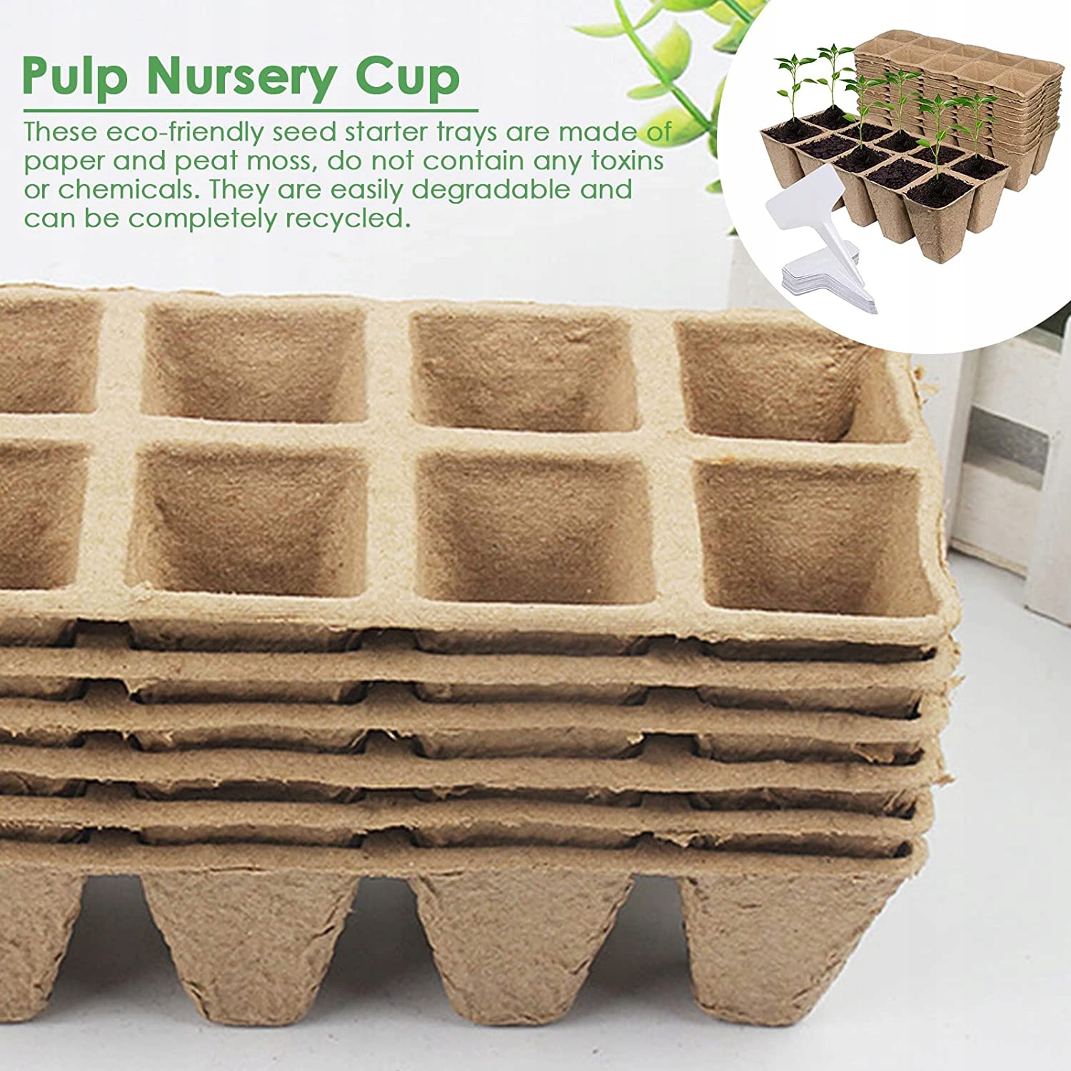 ZESTAW BIODEGRADOWALNYCH DONICZEK DO UPRAWY NASION SADZONEK ZIÓŁ ROŚLIN EAN (GTIN) 5905908756682