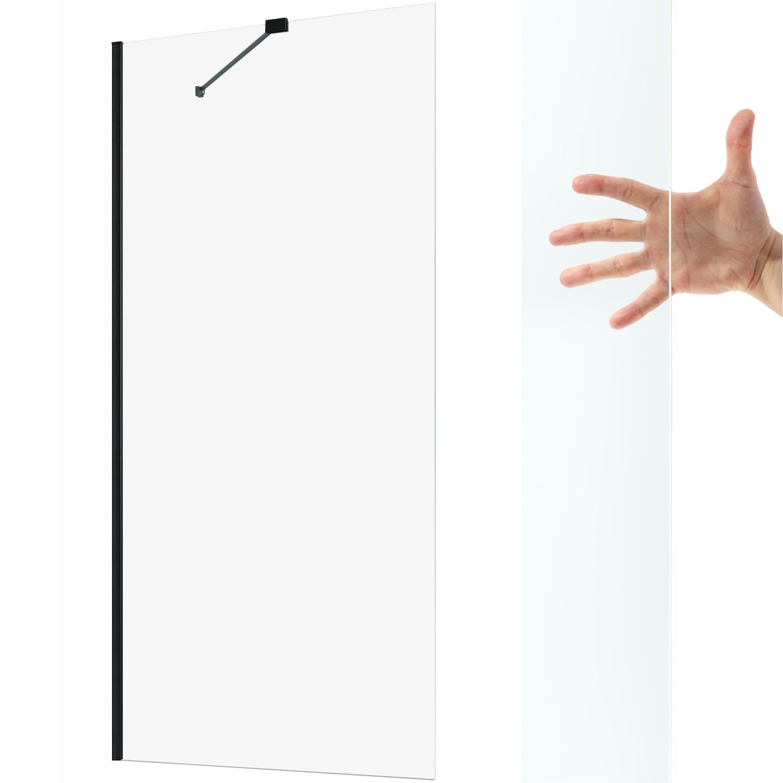 Parawan nawannowy Radaway Modo Black Pnj 70 czyste