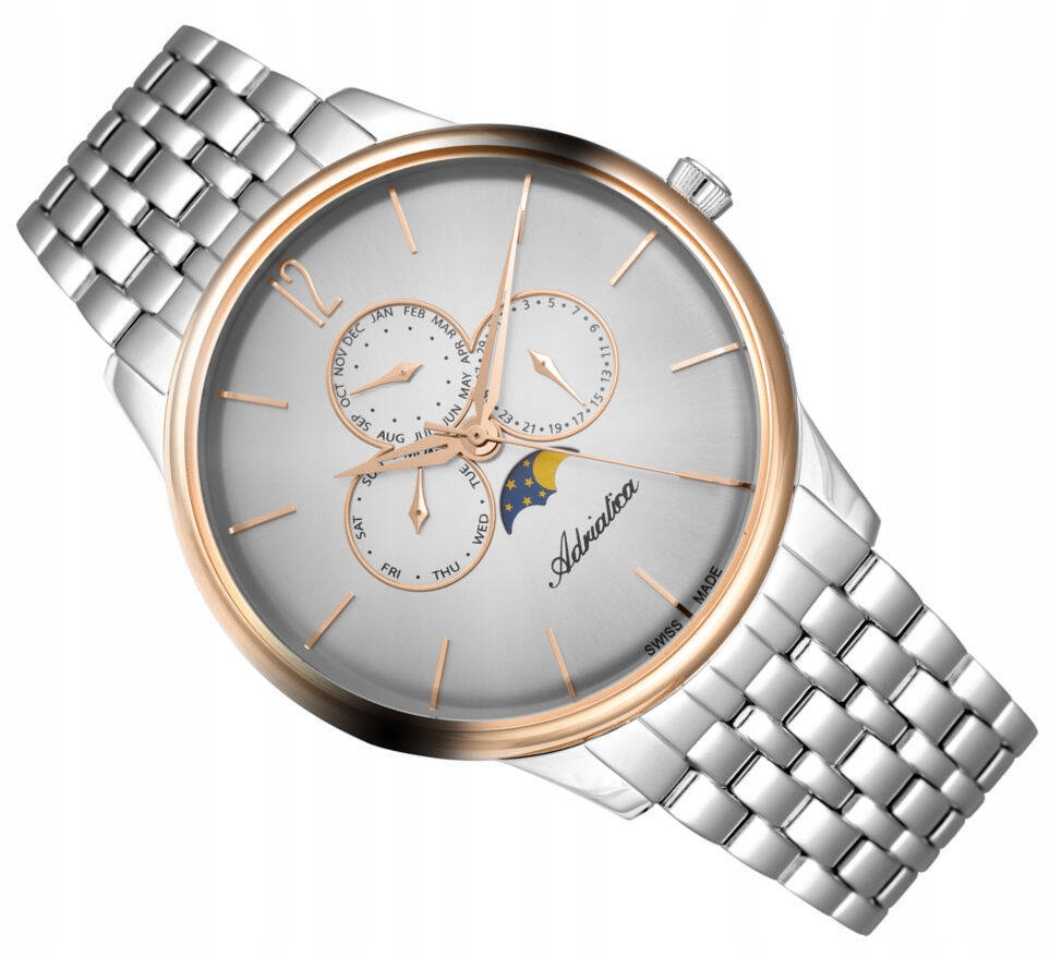 Pánské Elegantní Hodinky Adriatica A8269.R157QF Fáze Měsíce Datumovka