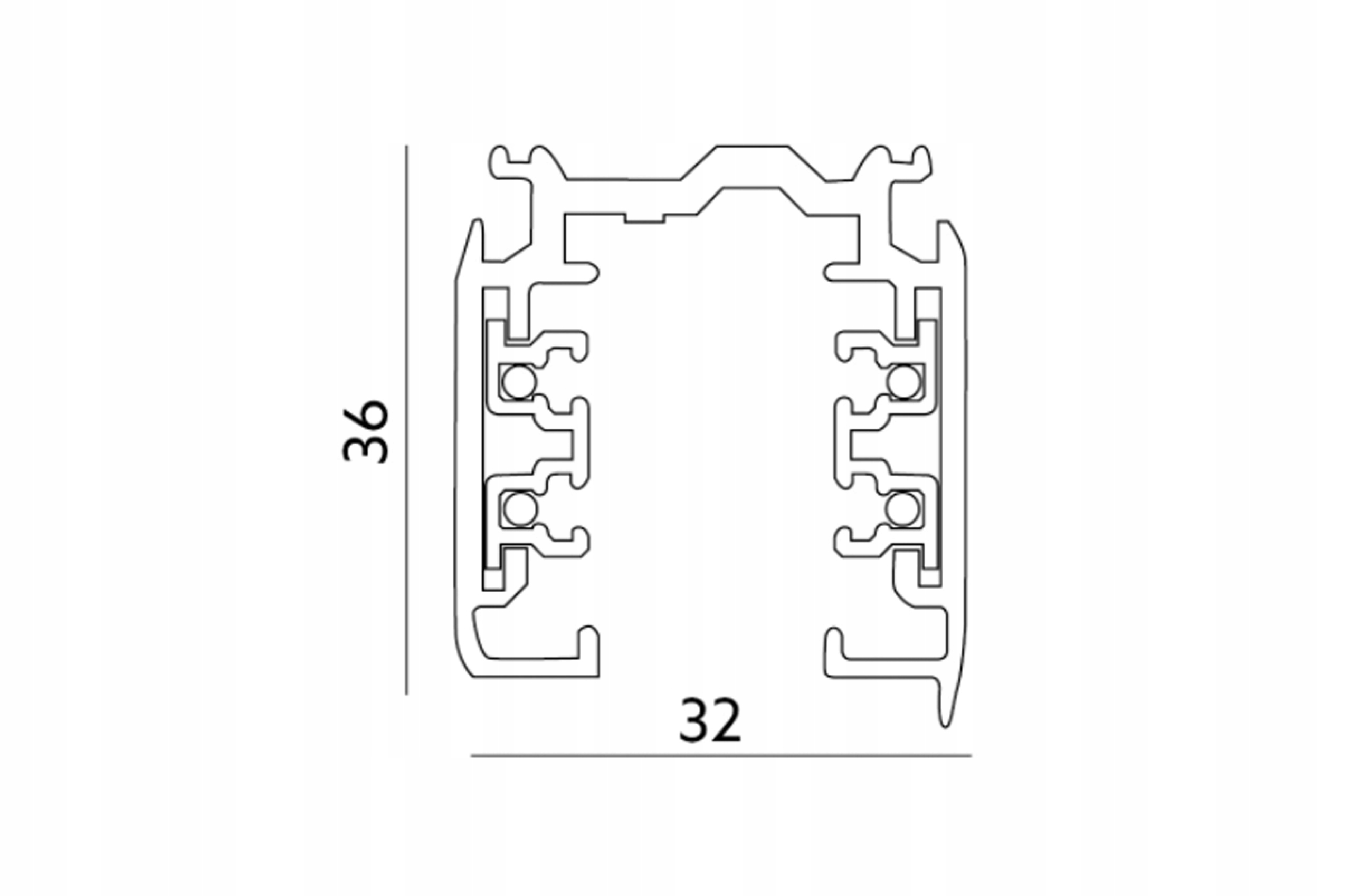 Szyna do reflektorów LED 3-fazowa 1,5m czarna track light szynoprzewód EAN (GTIN) 5905937617800