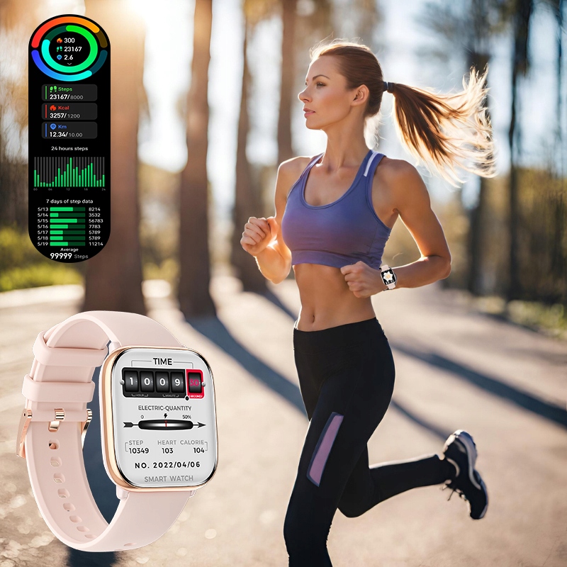 SMARTWATCH ZEGAREK DAMSKI POLSKIE MENU ROZMOWY SPORT AMOLED 4 PASKI Marka KTime