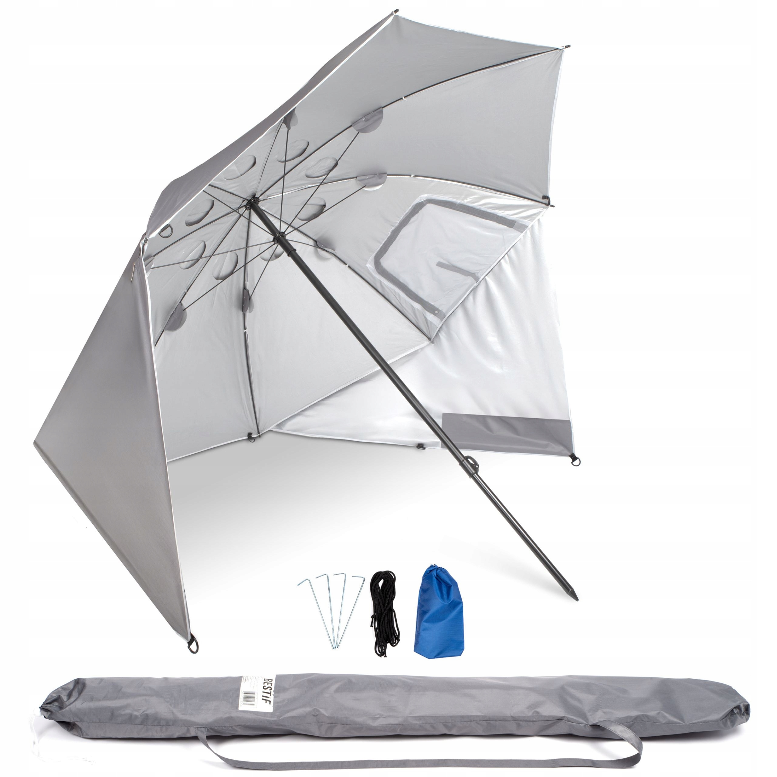 Parasol Namiot Plażowy Bestif Parawan Duży Ogrodowy 2w1