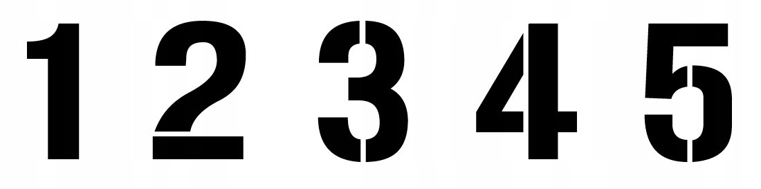 Šablony na malování Číslice sada 40cm 10 Ks Malířské Šablony Na Zeď