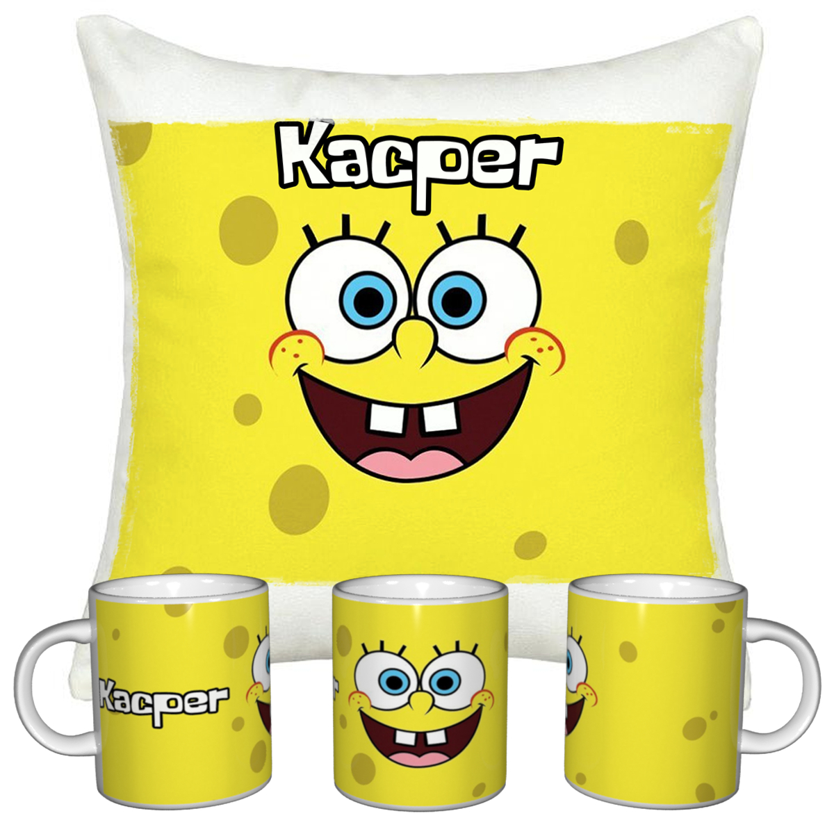 

Zestaw Spongebob Kubek Poduszka Imie
