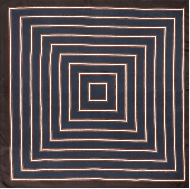 Hedvábná šála Velká šála Elegantní šála Dámská šála s pruhy 90 x 90 cm