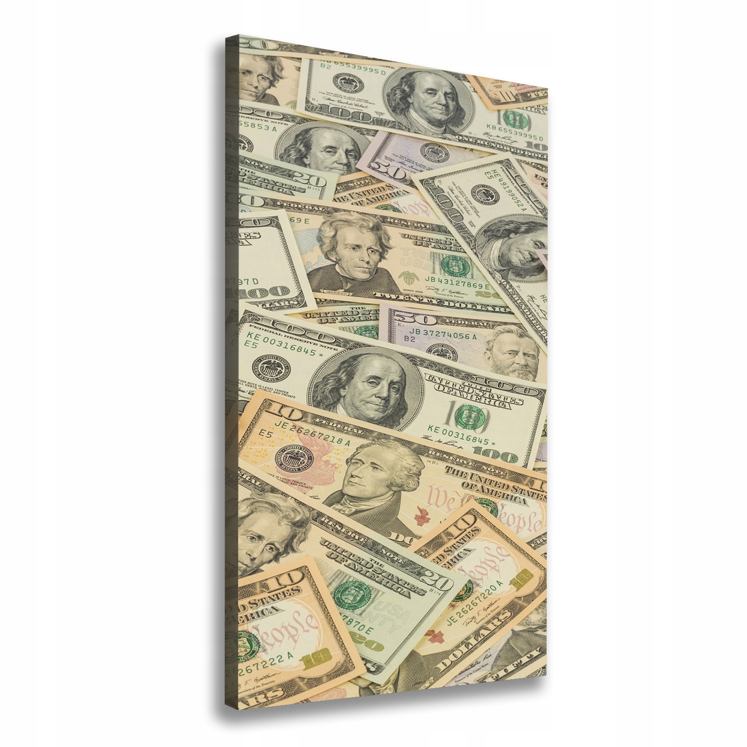 

Foto obraz na płótnie Banknoty dolarów 70x140 cm