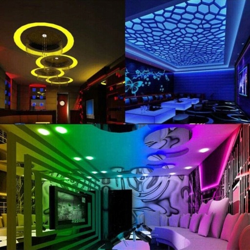 Kolorowe ledy 2m LED RGB z pilotem do oświetlenia Długość 2 m