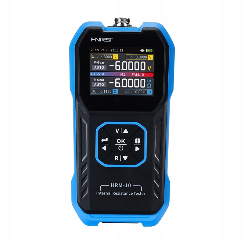 Měřič vnitřního odporu akumulátorů Fnirsi HRM-10