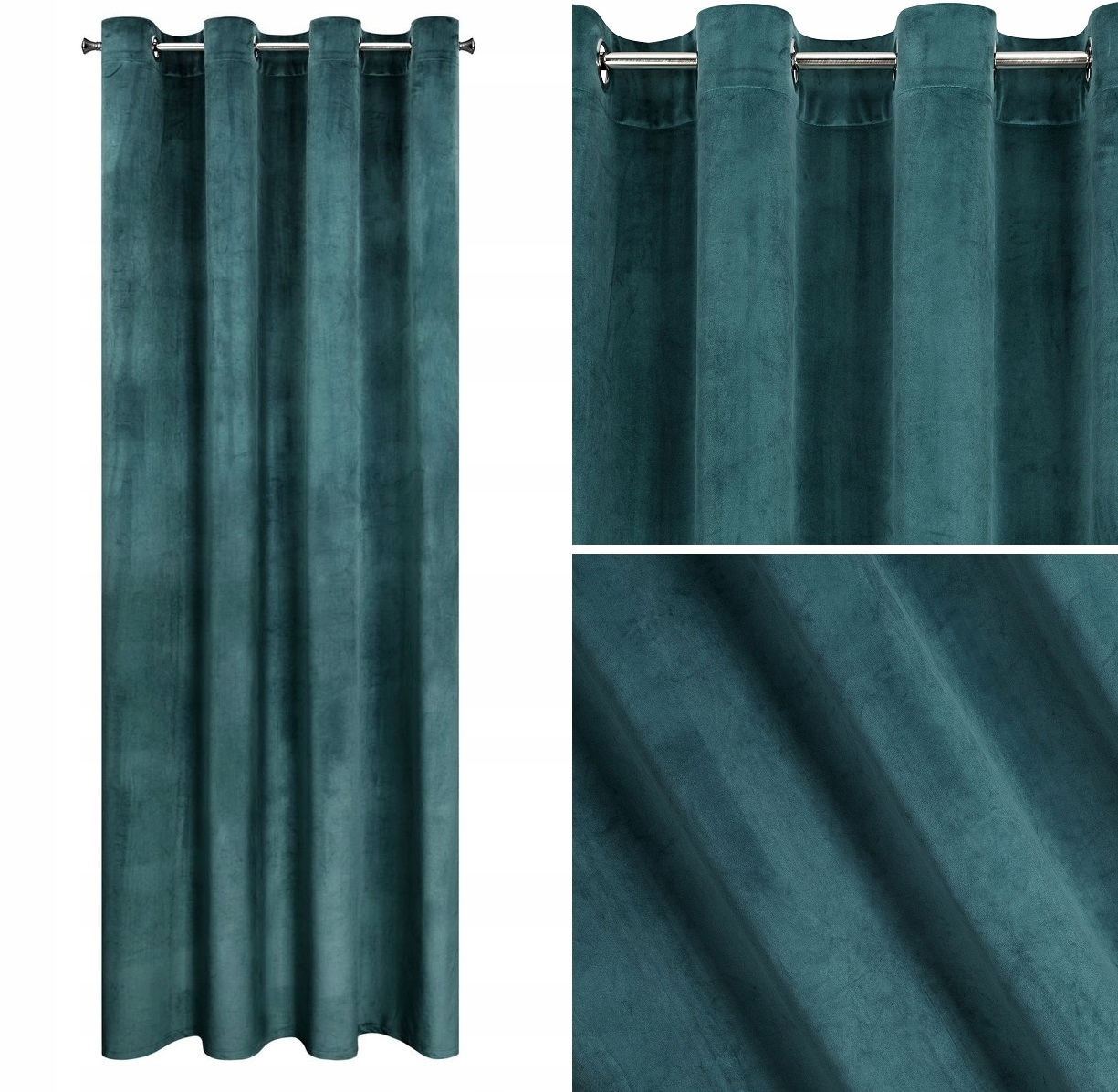 

Zasłona Velvet 140x250 Przelotki Melanie c. niebie