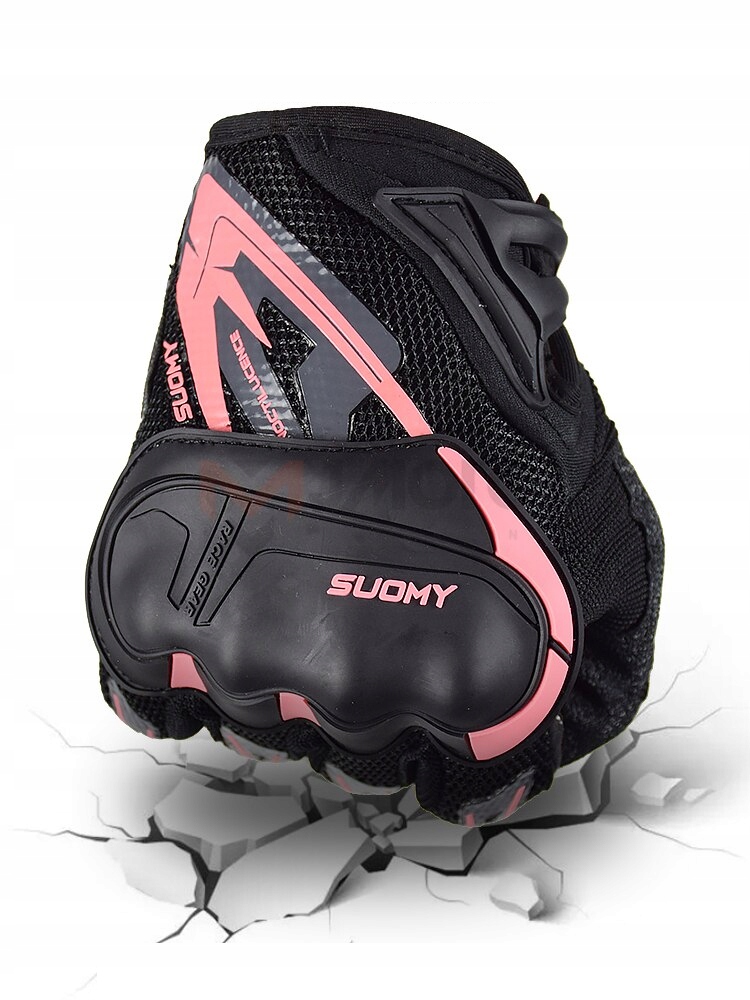 RÓŻOWE RĘKAWICE MOTOCYKLOWE NA MOTOR SKUTER QUAD SUOMY DOTYKOWE M EAN (GTIN) 7033422179989