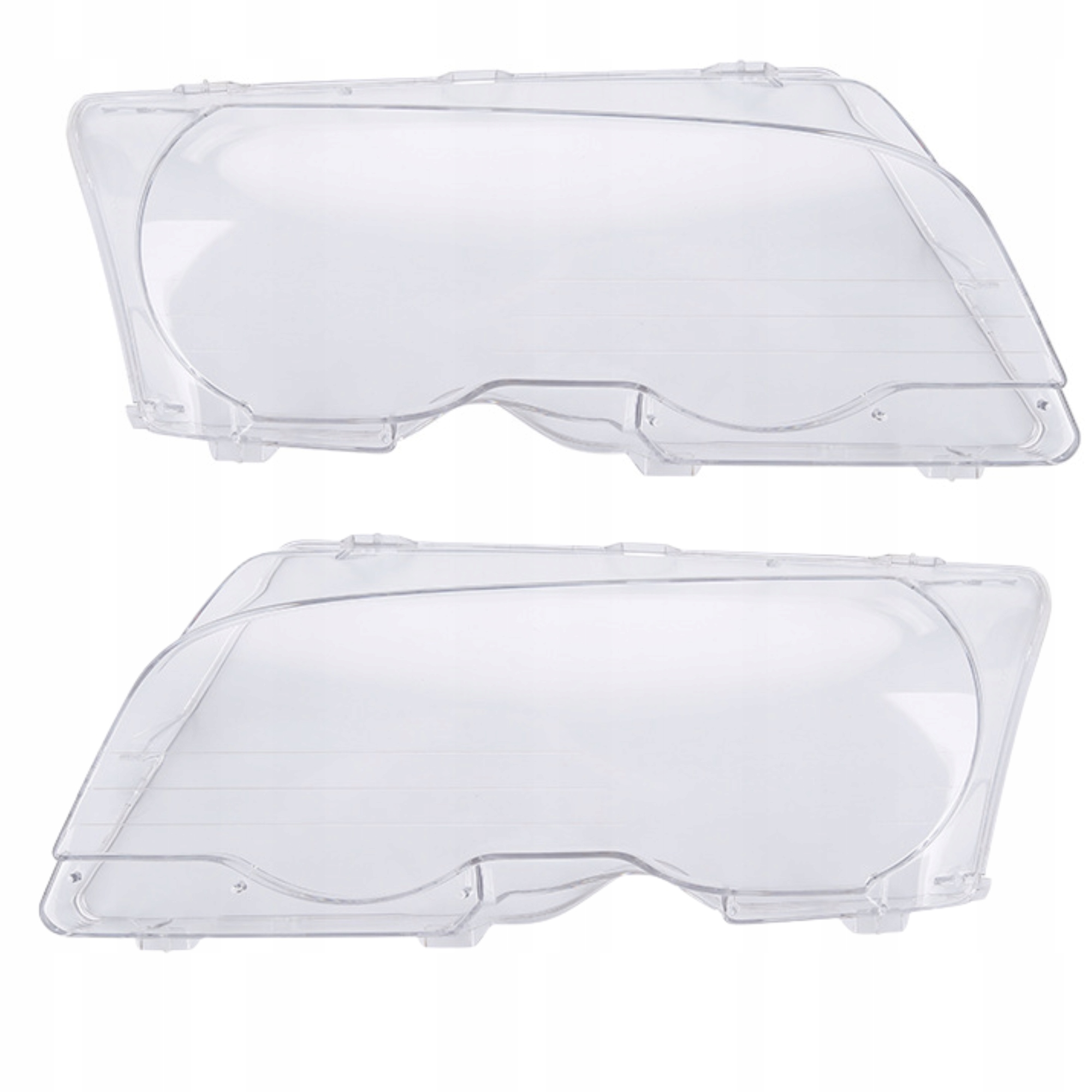 Bmw 3 E46 1998-2001 Krytky Skla Světlometů Lampy Přední Sada Pravá Levá
