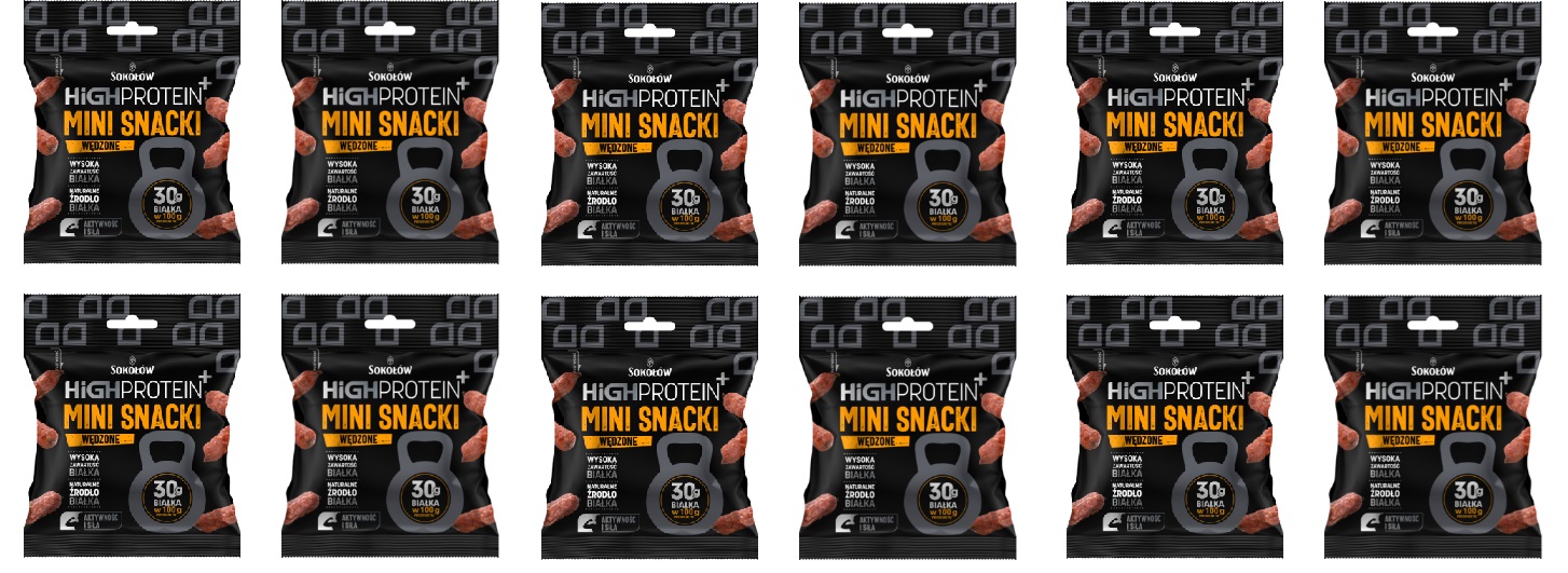 Levně 12 x 60 g Sokołów Mini Snacky uzené High Protein Karton