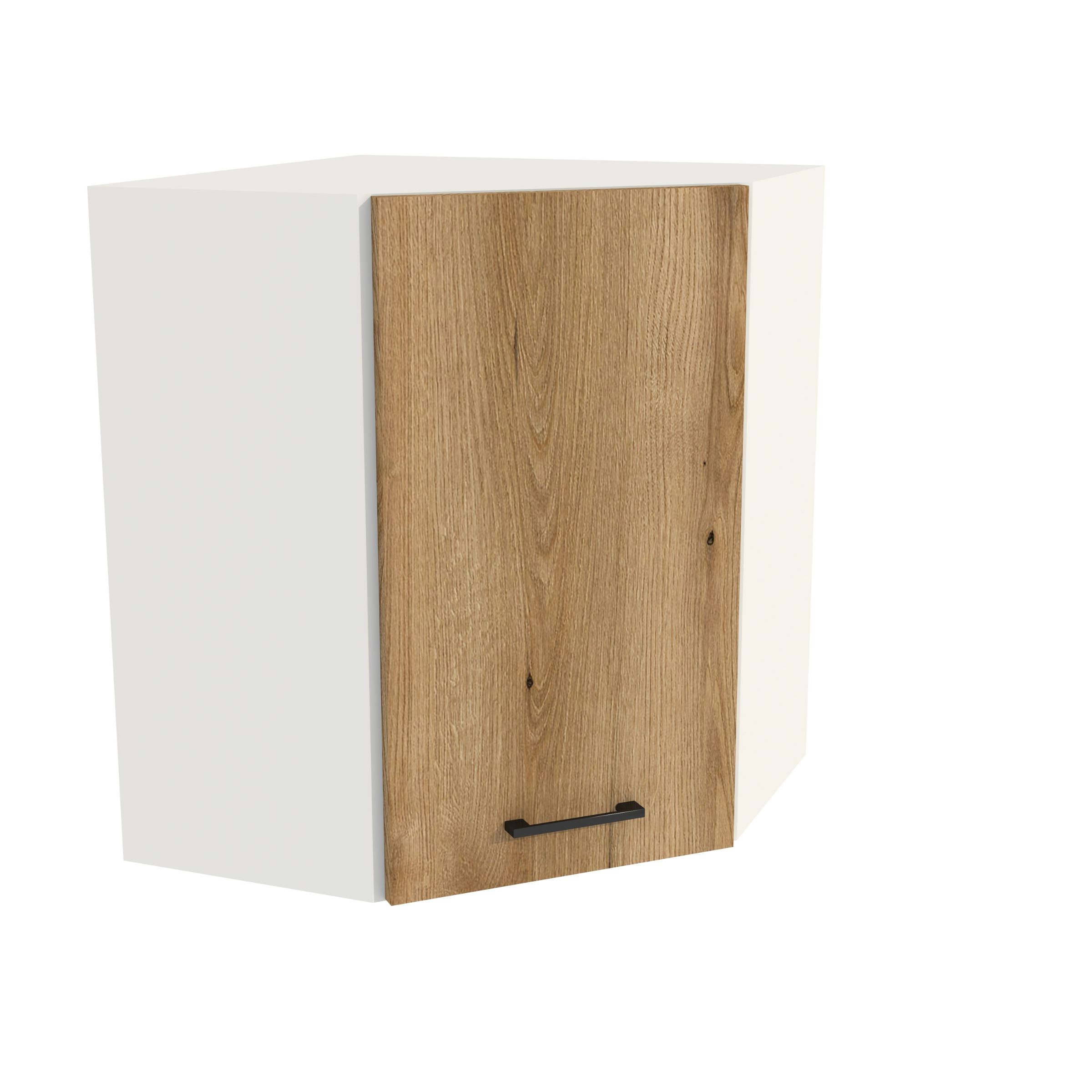 Kuchyňská skříňka horní rohová 60/72 Capri korpus Bílý přední dub Evoke