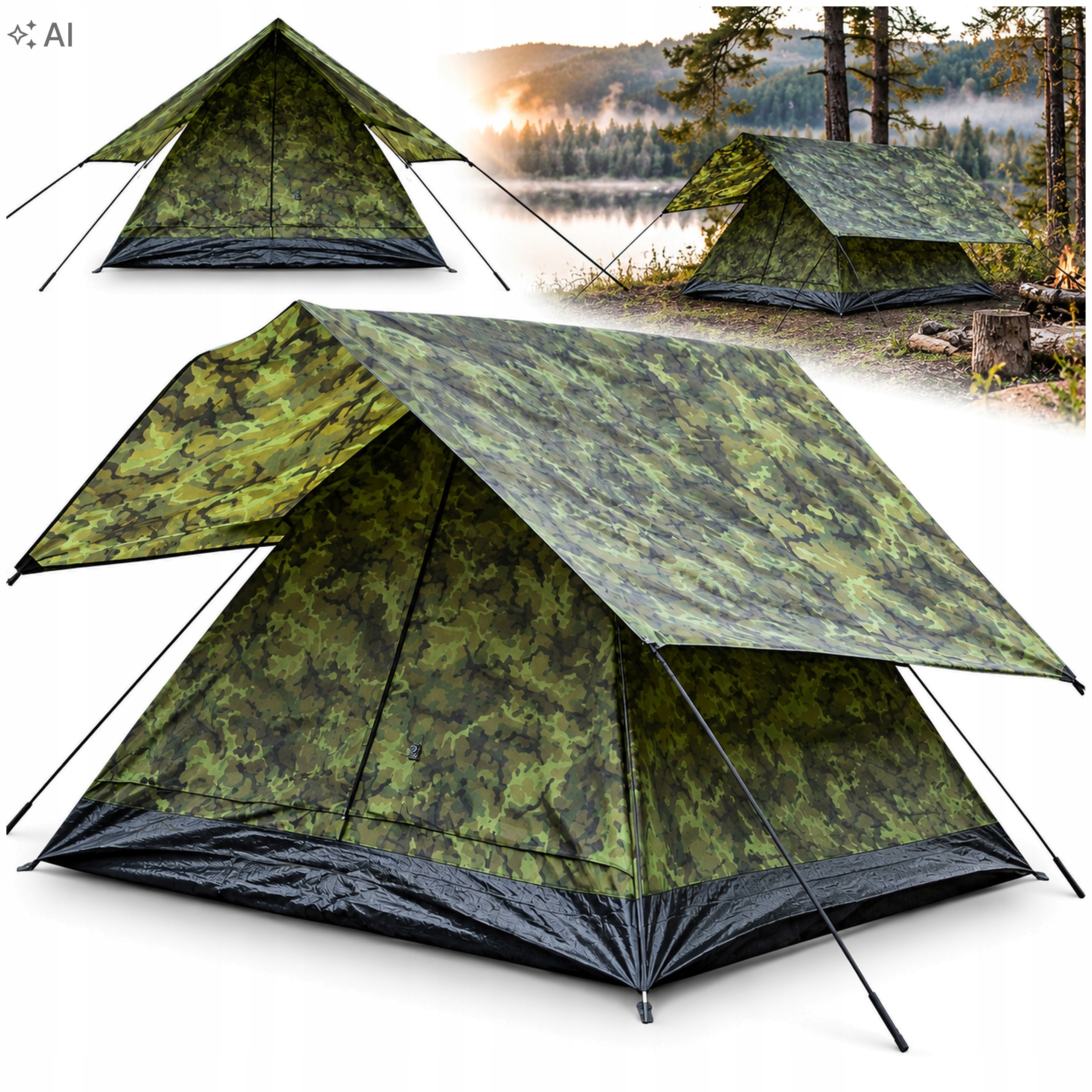 Tarp Biwakowy Plandeka Wodoodporna M95 Cz Tarn 400 X 500 Cm Na Bushcraft