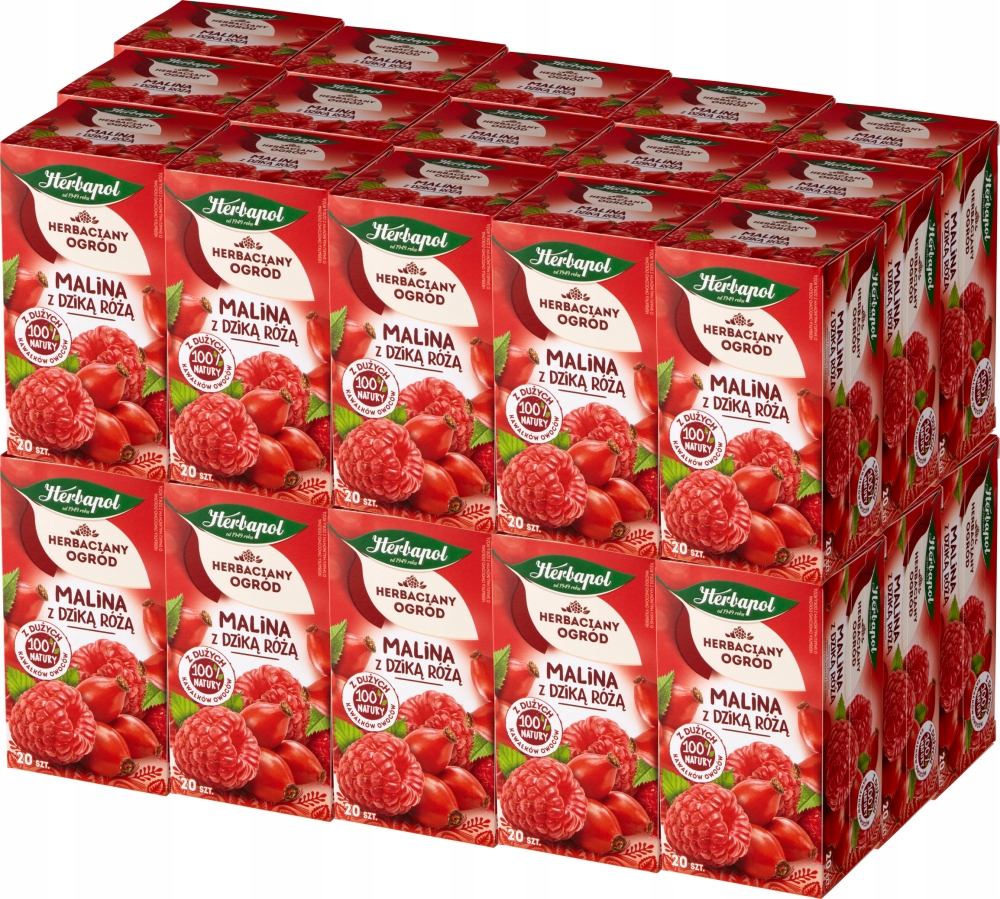 Herbapol herbata owocowa ekspres malina z dziką różą 54g x30