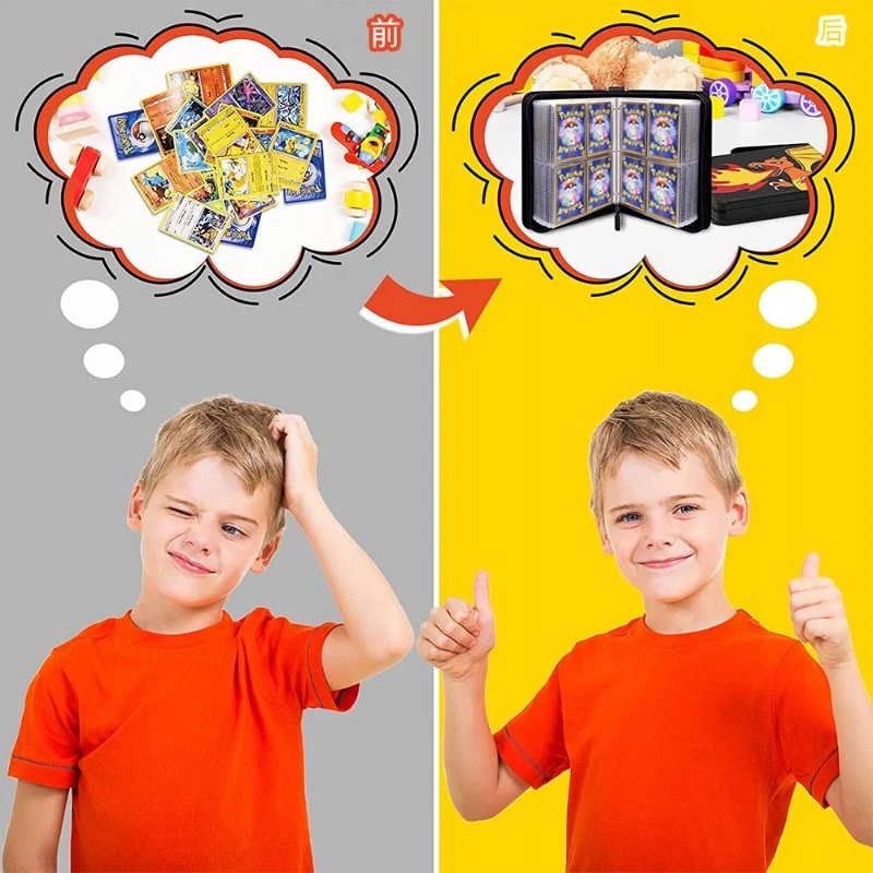 DUŻY ALBUM NA 400 KART POKEMON SEGREGATOR KLASER XXL CHARIZARD + GRATIS Nazwa ALBUM KLASER POKEMON 4