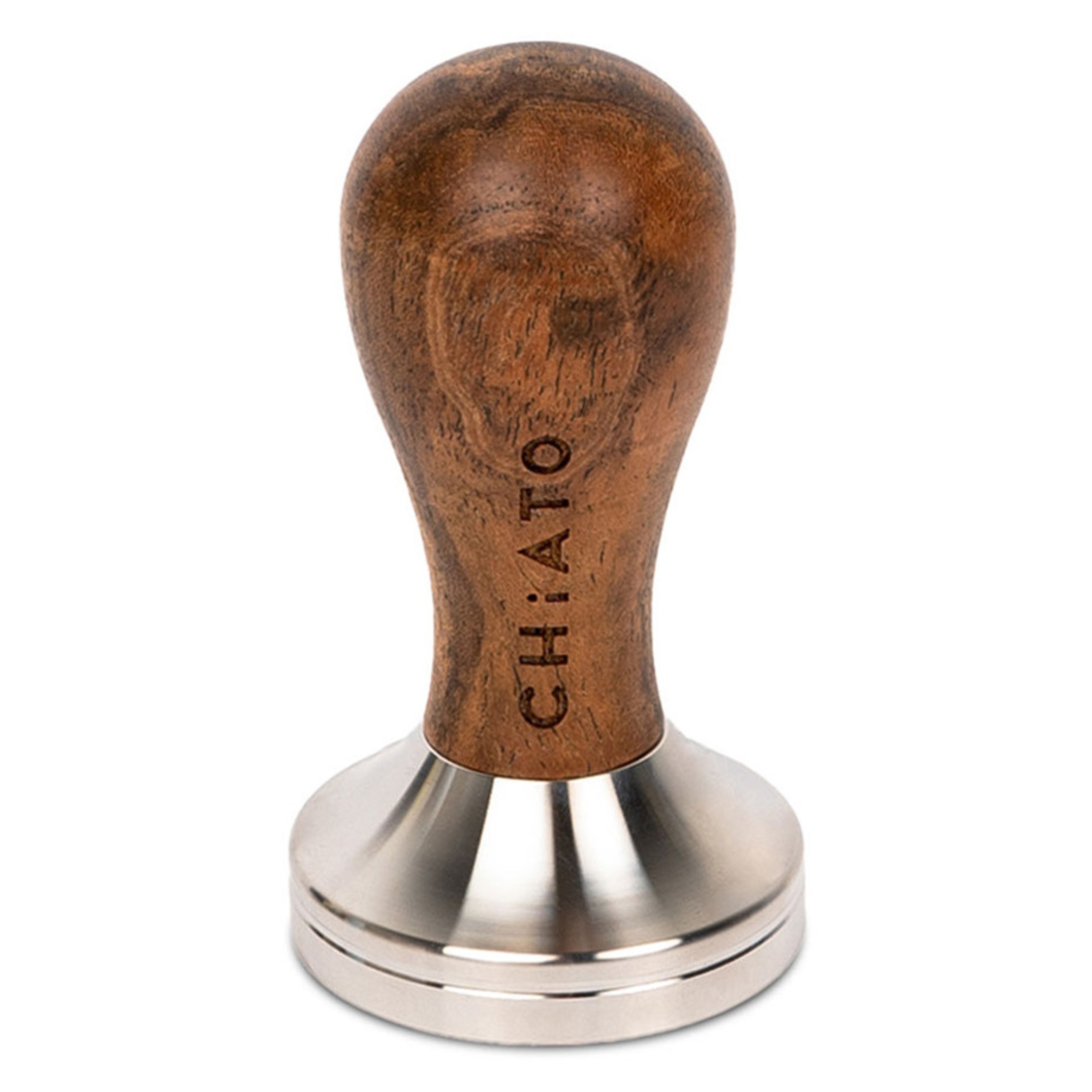 Tamper ze stali nierdzewnej z drewnianą rączką CHiATO, 51 mm
