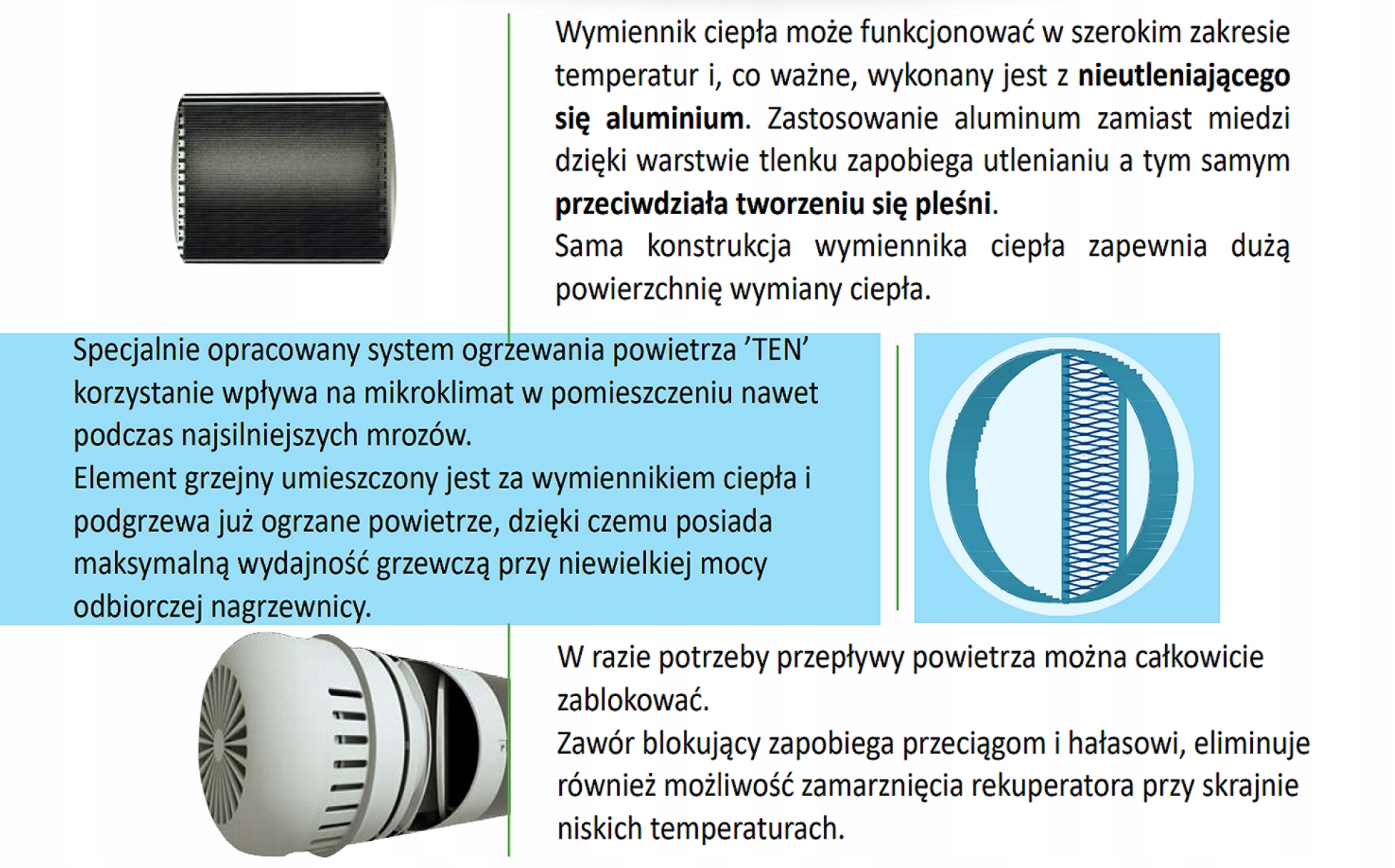 Rekuperator ścienny CLIMTEC RD-125 Quattro 760 mm Zakres klas efektywności energetycznej A+ - G