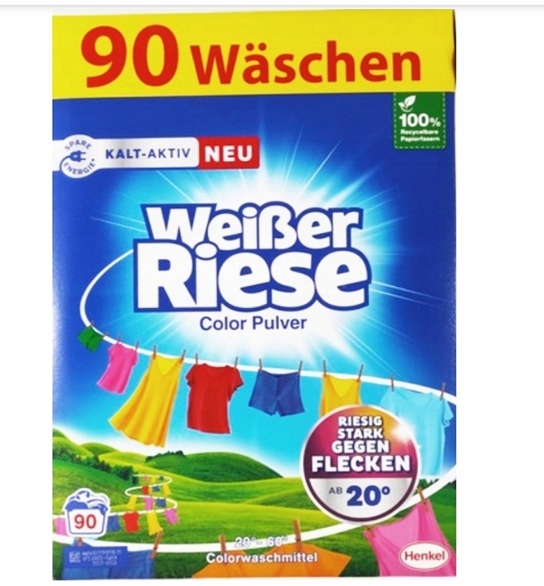 Levně Weisser Riese prášek na barvu 4,5 kg 90 praní z Německa De