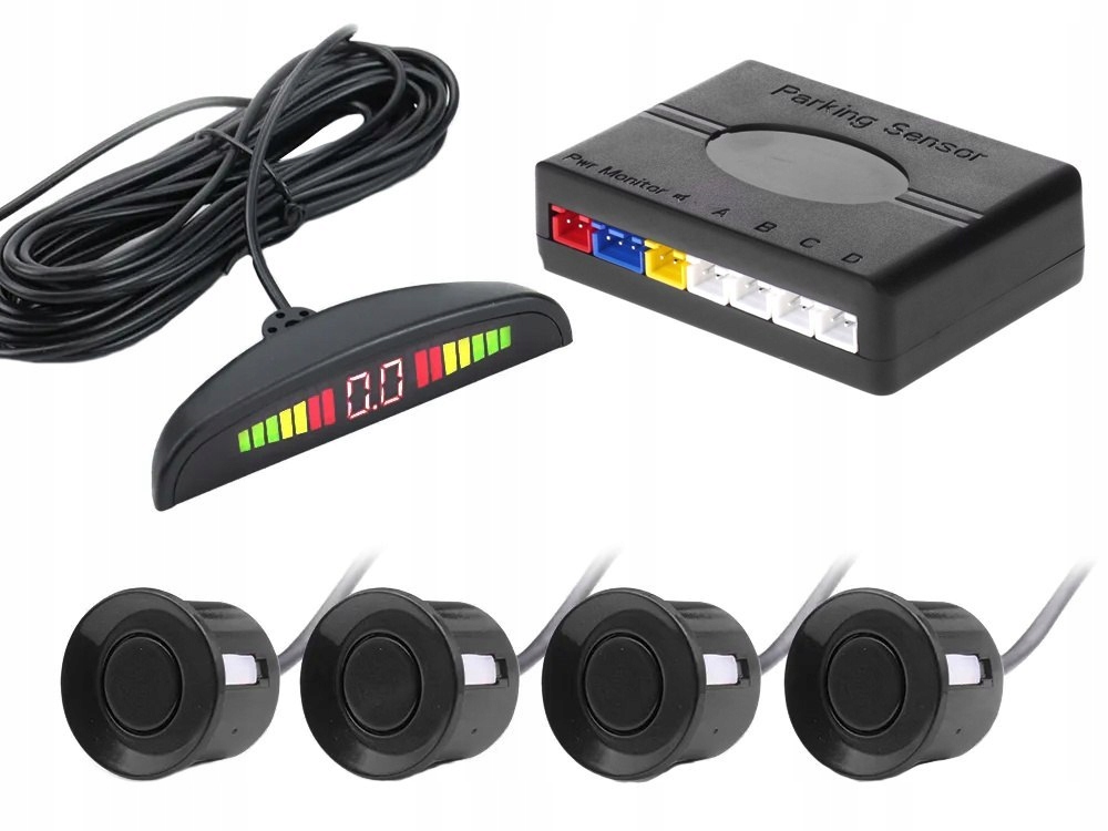 Senzory Parkovania Zadná Časť 4x Senzor Sada LCD Displejov Do Auta