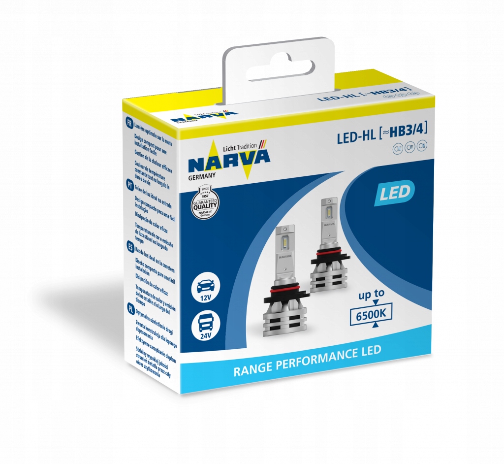 NARVA HB3/4 x2 6500K RANGE PERFORMANCE LED ŻARÓWKI