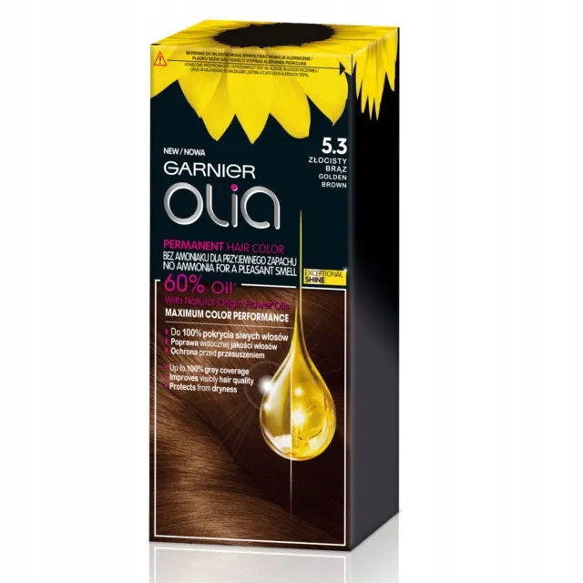 

Garnier Olia Farba do włosów nr 5.3 Złocisty Brąz