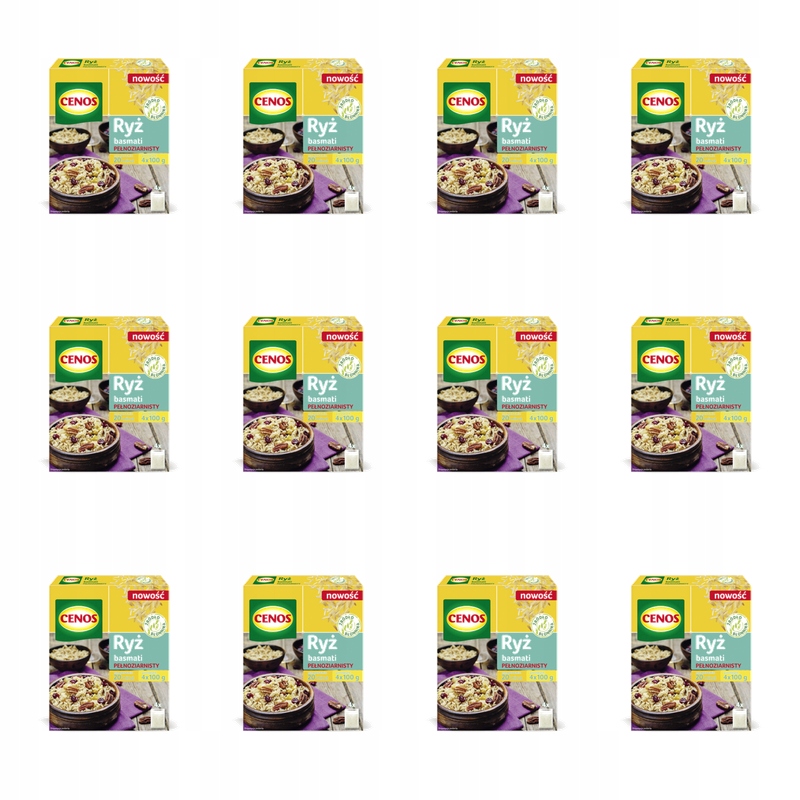 Cenos Rýže basmati celozrnná 4x100 g X12
