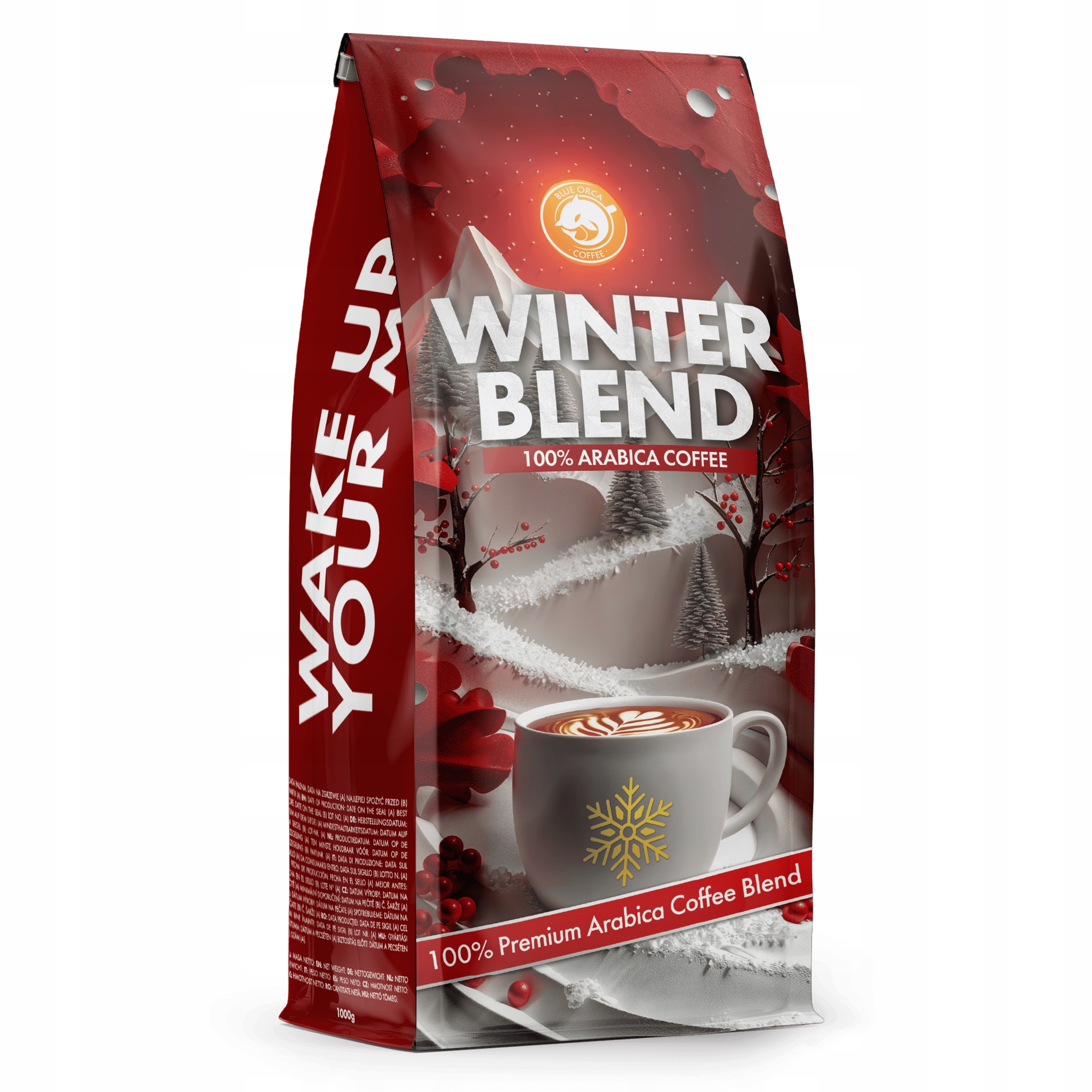 Káva zrnková 1 kg Winter Blend 100% Arabica Čerstvě Pražená Blue Orca