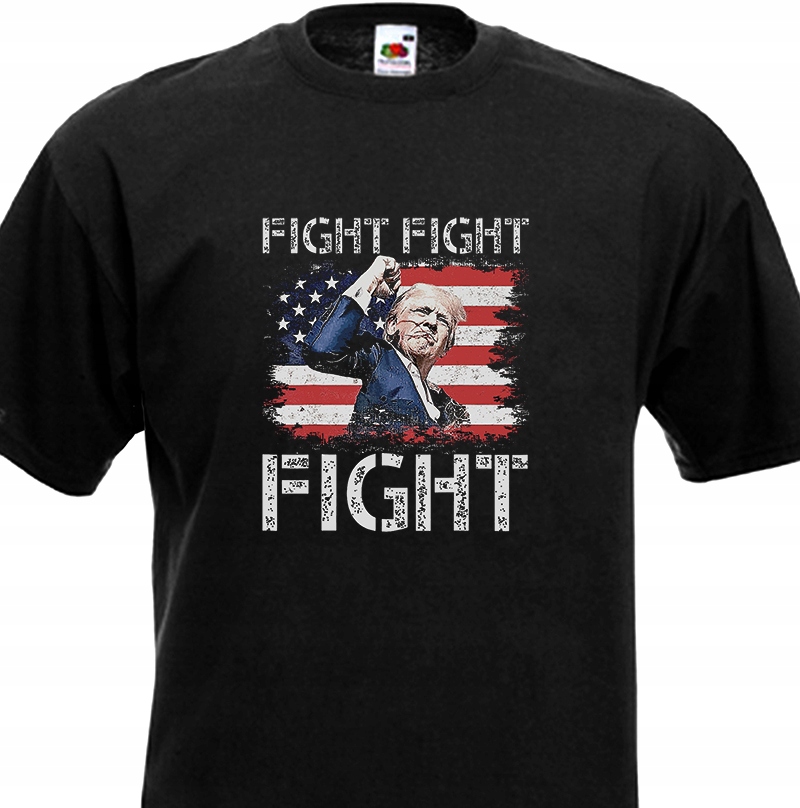 koszulka z nadrukiem prezydent Donald Trump USA Tramp america fight fight