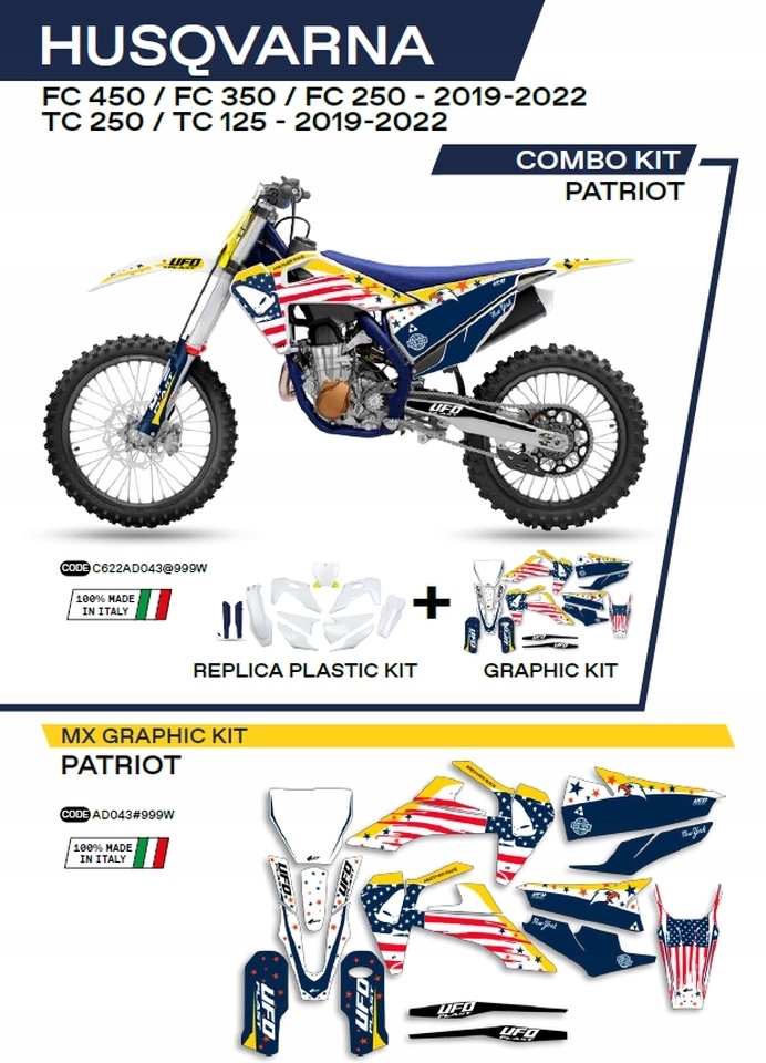 Ufo Komplet Plastov lepidiel Husqvarna Tc 125/250