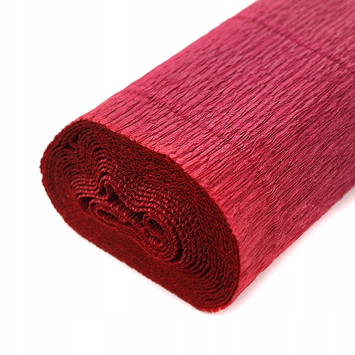 Krepina bordowa 50x2,5 m Rodzaj marszczona