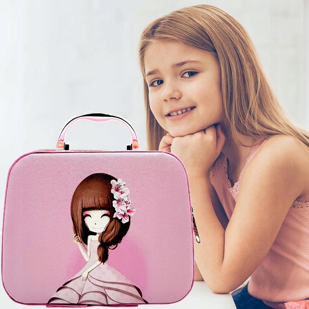 KUFEREK KOSMETYKÓW DO MAKIJAŻU I PAZNOKCI ZESTAW Materiał papier pianka plastik inny