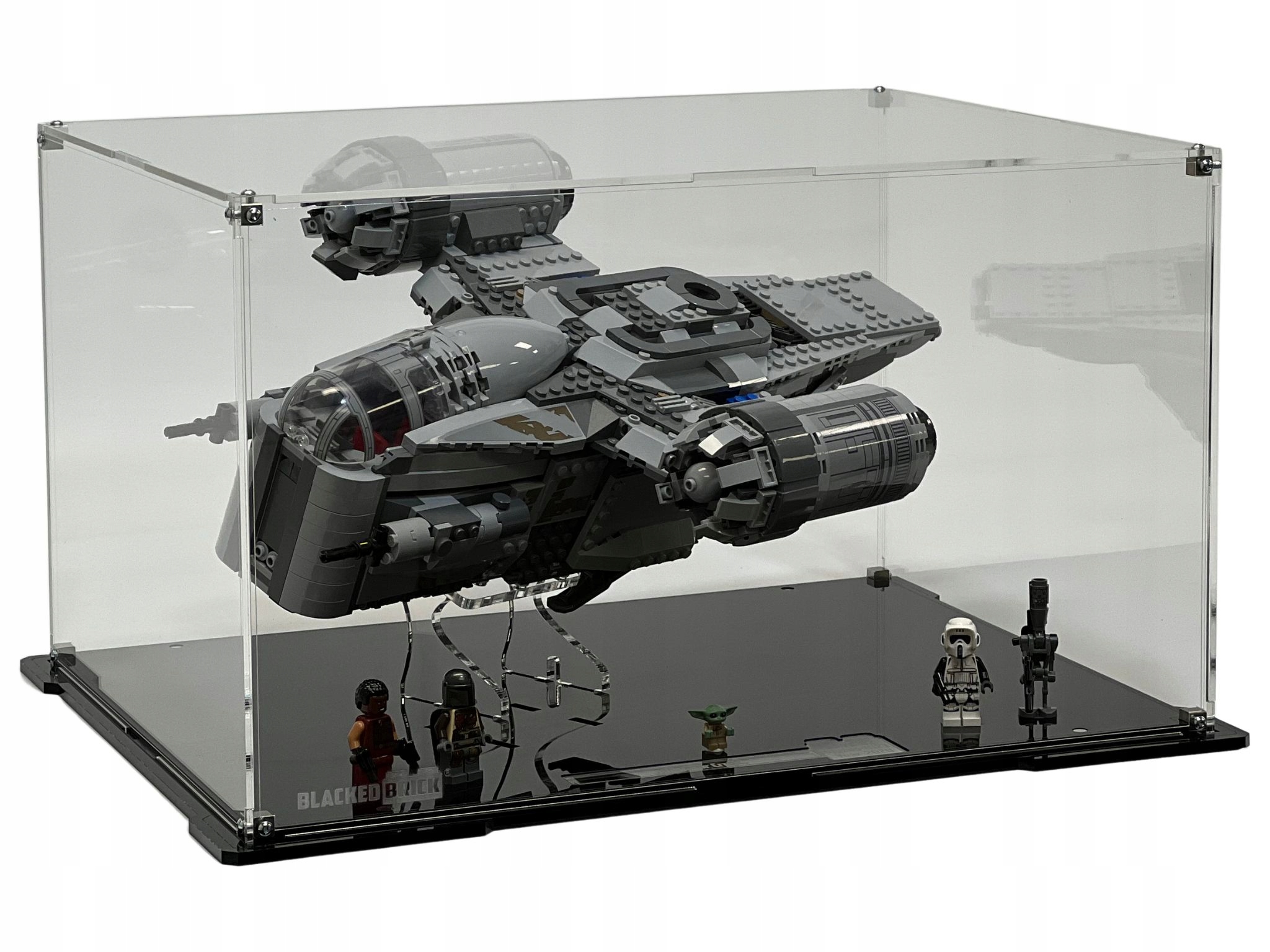 Vitrína Blacked Brick pre Lego 75292 Star Wars Mandalorian Pílový list