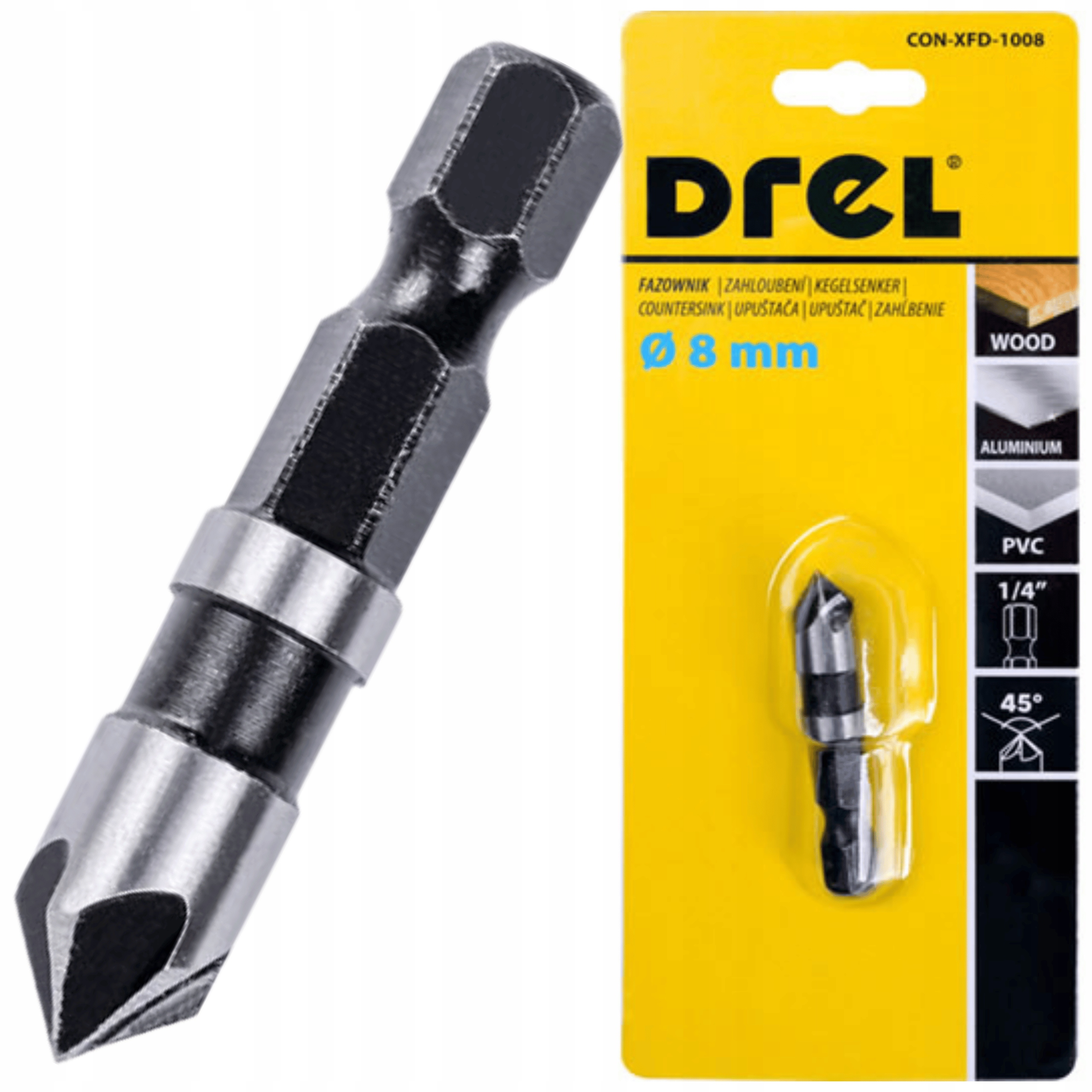 

Wiertło Pogłębiacz Fazownik Do Drewna Metalu 8 MM