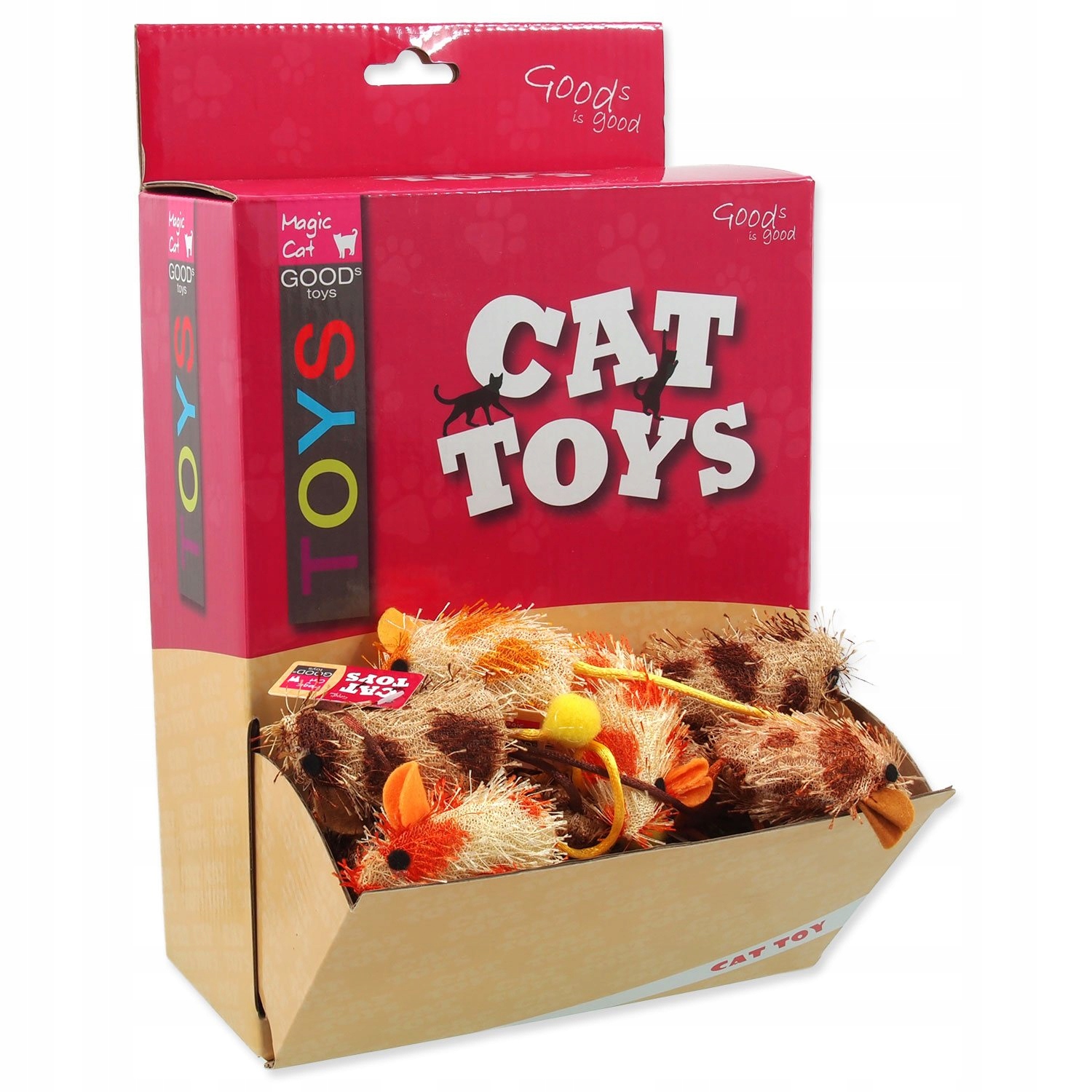 Levně Hračka Magic Cat myška plyš, bavlna s catnip 6cm 60ks