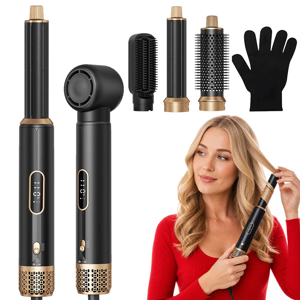 Kartáč sušička-kulma 5v1 na vlasy Ionizace Styler LCD Sada