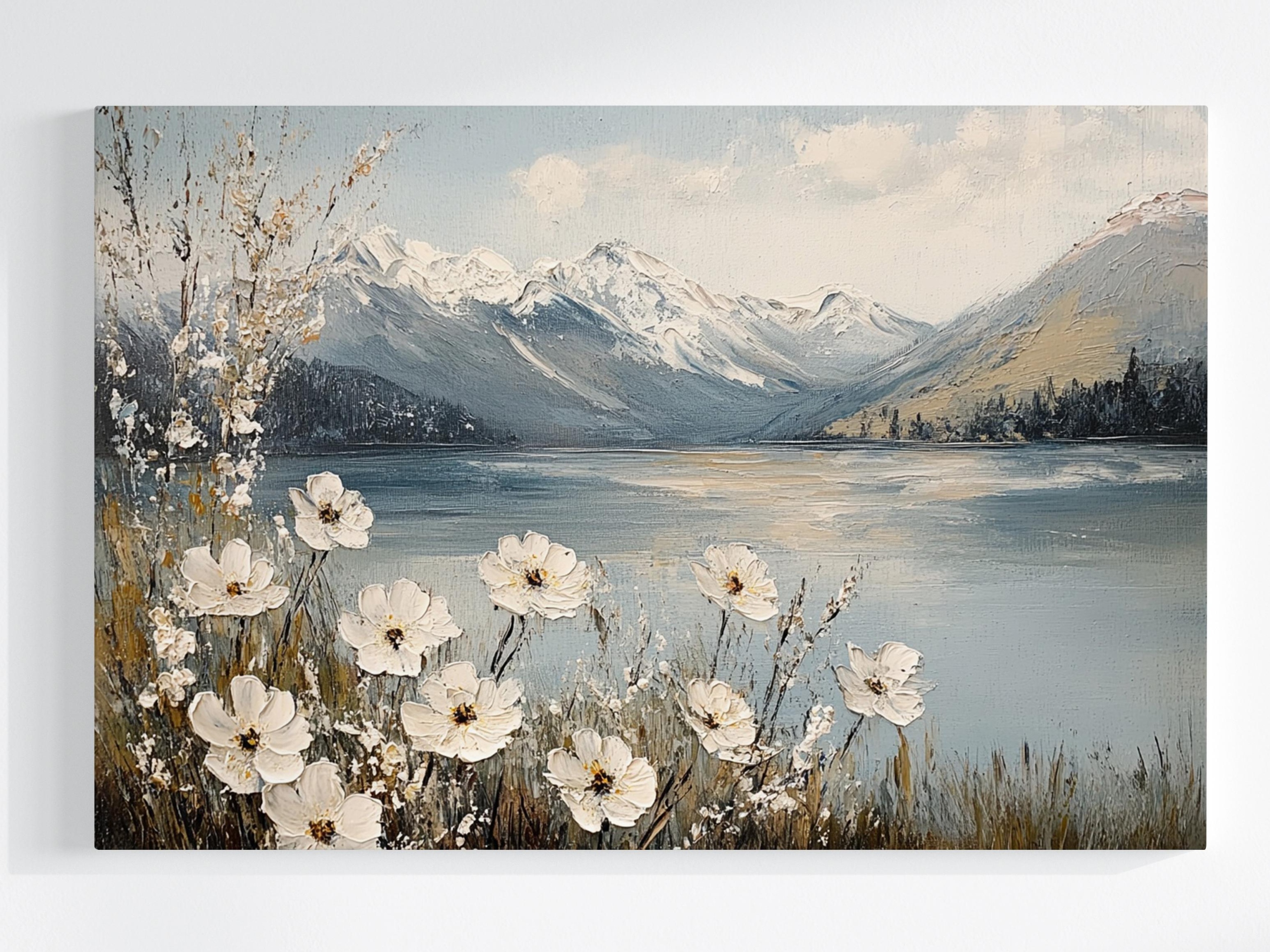 Obraz Na Plátně Canvas Krajina Hory Tatry Jezero Dolina Květiny 120x80